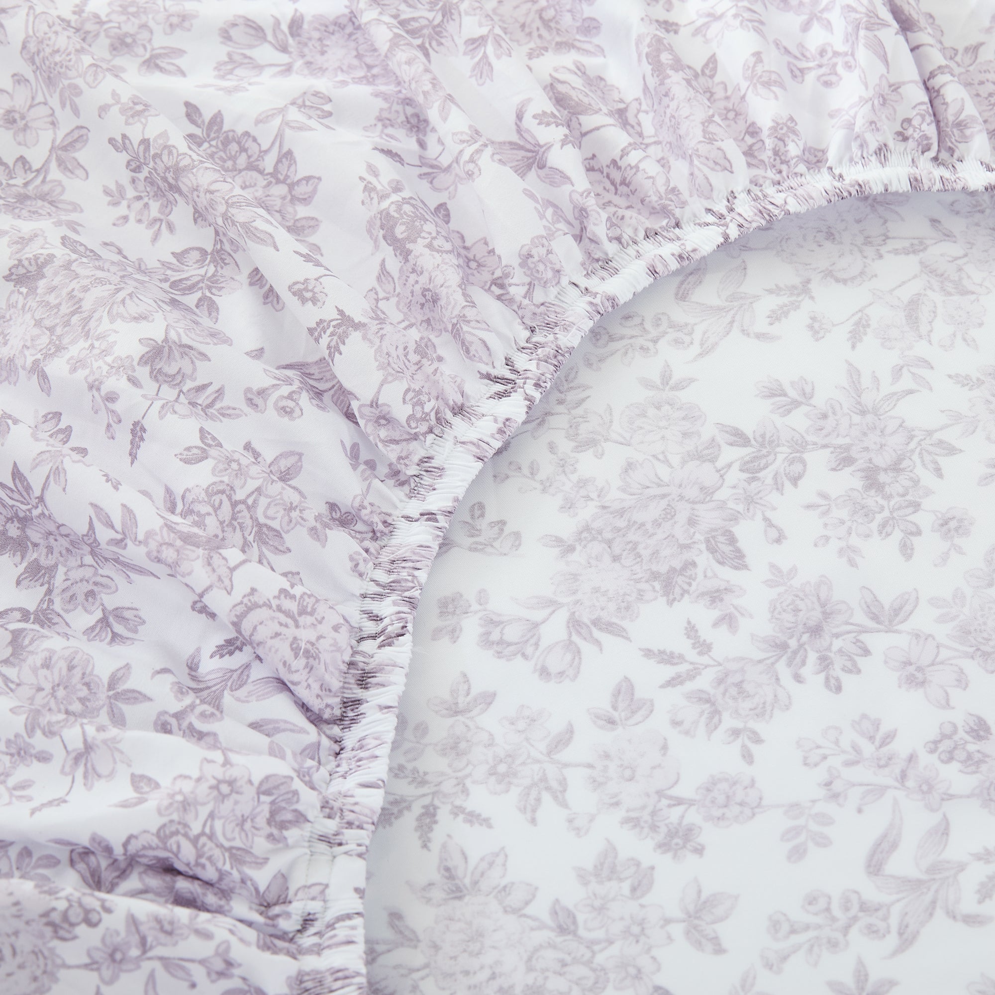 Premium Peony Floral Toile Sheet Set - 100% Cotton Luxury Bedding for Master Bedroom & Guest Room - Soft Breathable Sheets for All Seasons