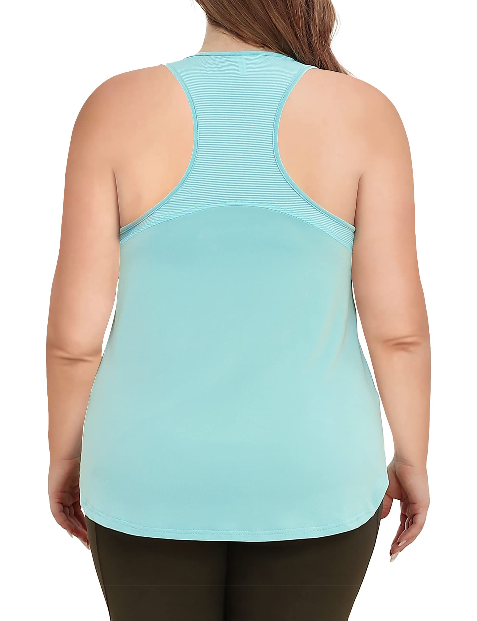 COOTRY Women's Plus Size Workout Tops - Loose Fit Athletic Tank Tops for Gym, Yoga & Running | Breathable Comfort for Active Lifestyles