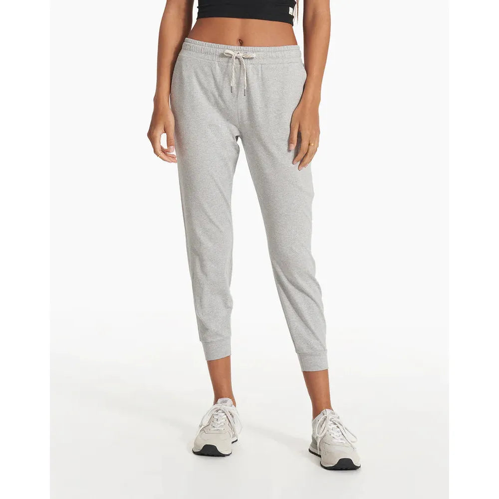 Vuori Women's Performance Jogger Pants - Soft Stretch Workout Joggers in Pale Grey Heather for Yoga, Running & Lounge Wear