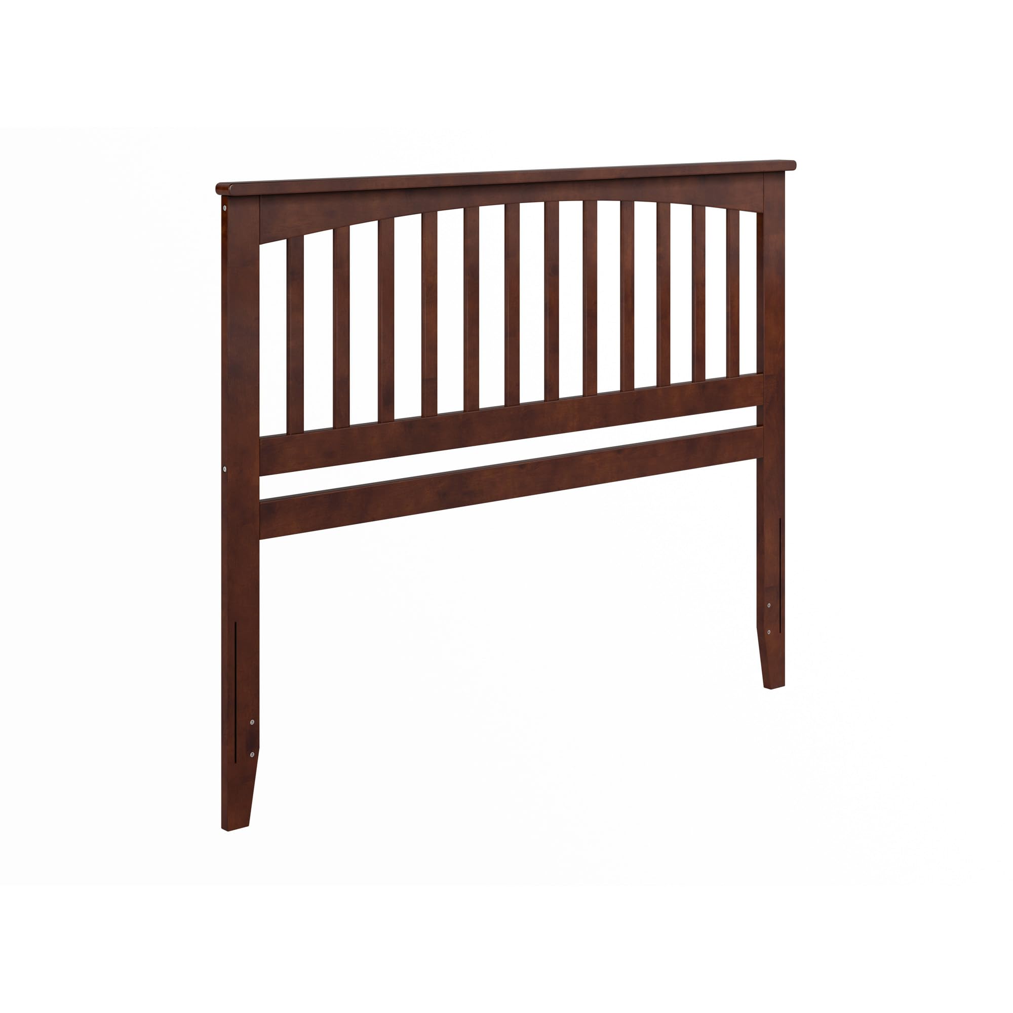 AFI Mission Queen Solid Wood Headboard with USB Charging Ports - Walnut Finish for Bedroom Decor - Perfect for Modern and Farmhouse Style Homes