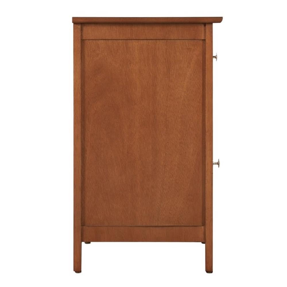 Glory Furniture Izzy 1-Drawer 1-Door Oak Nightstand - Bedside Table for Bedroom, Living Room & Guest Room Storage