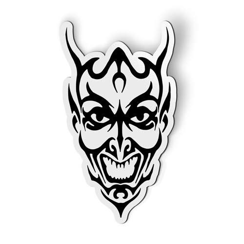 Satan Devil Demon Tribal Design Magnet - 3 Inch Car & Fridge Decorative Magnet for Gothic Home Decor, Office Locker, and Metal Surfaces