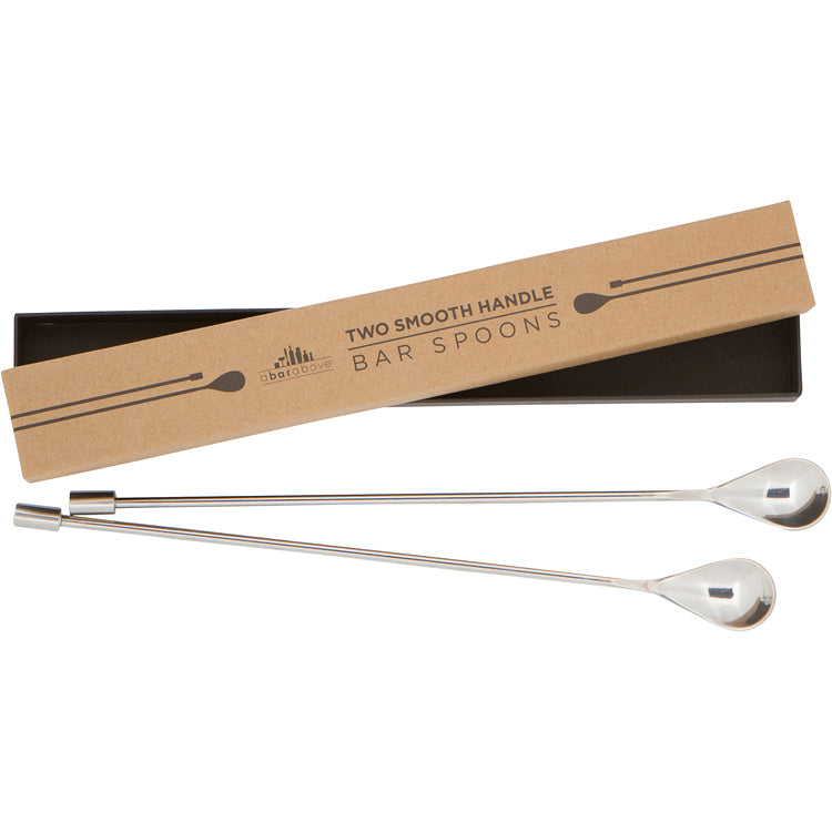 Premium Stainless Steel Bar Spoons - 12 Inch Professional Cocktail Mixing Spoon for Bartenders - Perfect for Mixing Drinks, Layering Cocktails & Home Bar Use