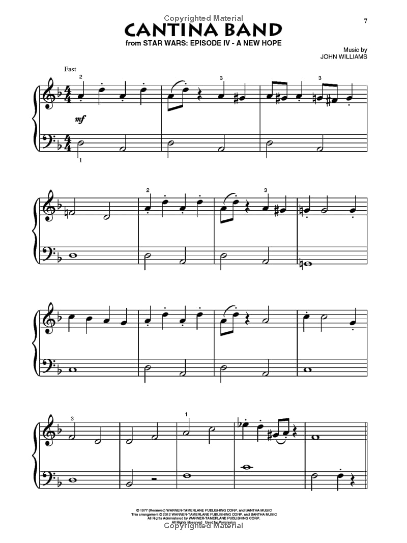 Star Wars Theme Easy Piano Solo Sheet Music for Beginners - Perfect for Learning, Practice & Performances