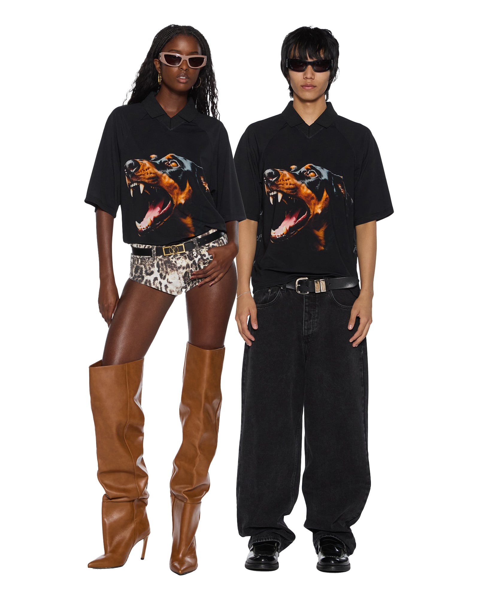 MOWALOLA Doberman Jersey Black - Stylish Unisex T-Shirt for Casual Wear & Street Fashion