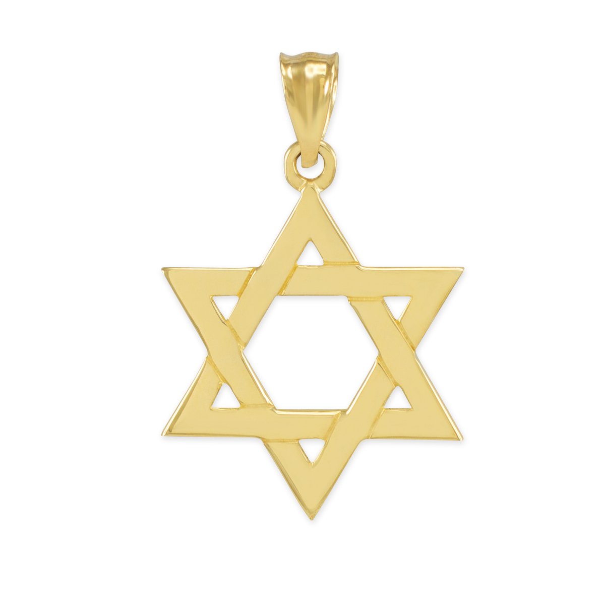 10k Yellow Gold Star of David Pendant Necklace - Small Jewish Charm for Men & Women - Perfect for Hanukkah Gifts, Bar Mitzvah, Bat Mitzvah & Religious Jewelry