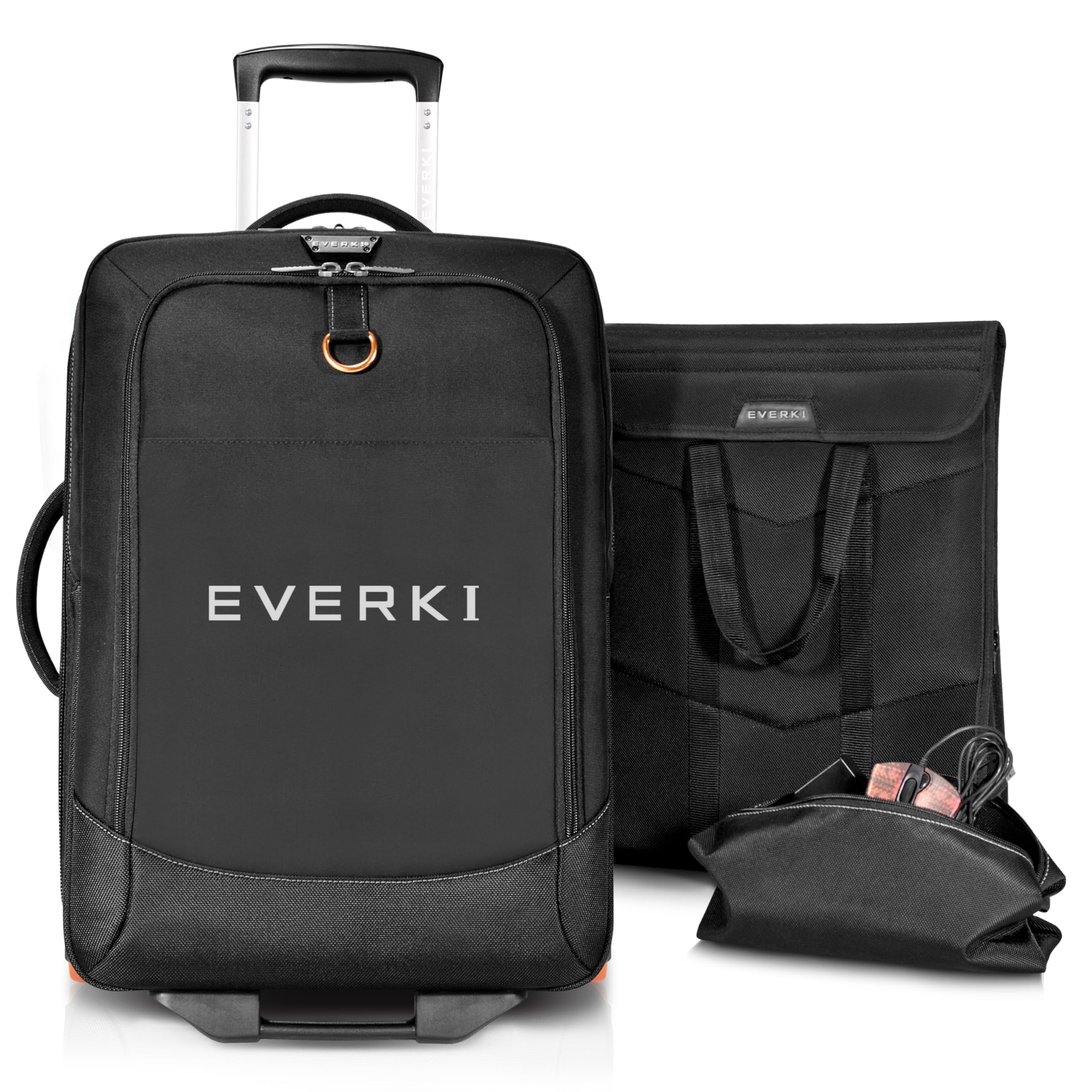 Everki Wheeled Carry-On Rolling Laptop Bag - Lightweight Trolley Bag for Business Travel & Gaming - 17.3-18.4