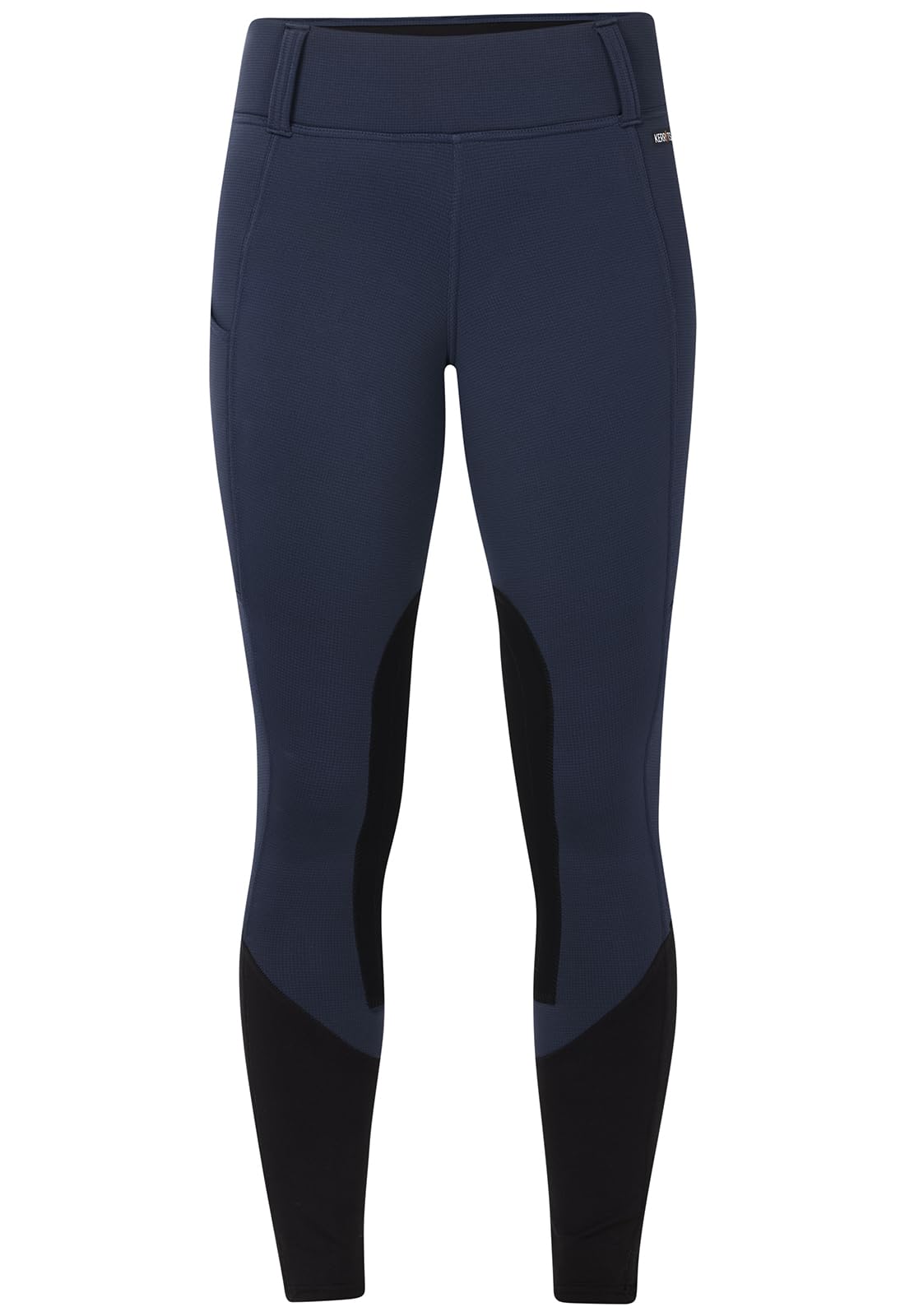 Kerrits Women's Sit Tight Wind Pro Knee Patch Winter Horse Riding Tights - Warm Polartec Equestrian Breeches with Phone Pocket for Cold Weather Riding & Outdoor Equestrian Sports