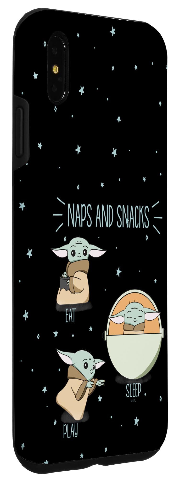 iPhone XS Max Star Wars The Mandalorian The Child Phone Case - Cute Baby Yoda Snack Time Design, Protective Cover for iPhone XS Max (Perfect for Star Wars Fans, Gift for Mandalorian Lovers, Everyday Use & Travel)