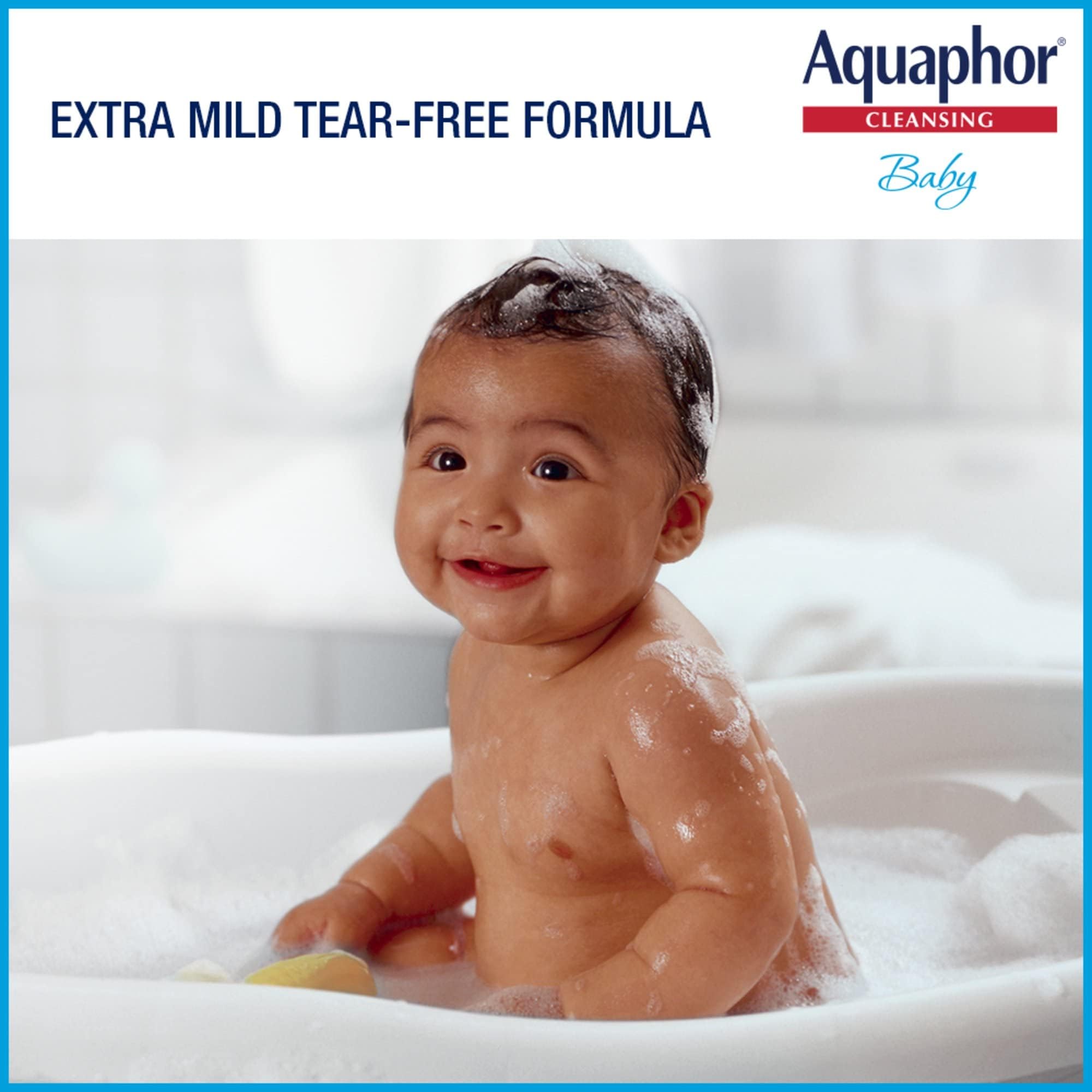 Aquaphor Baby Cleansing Wash & Shampoo - 16oz (500ml) Gentle Tear-Free Formula - 2 Pack - Perfect for Newborn Bath Time & Sensitive Skin Care
