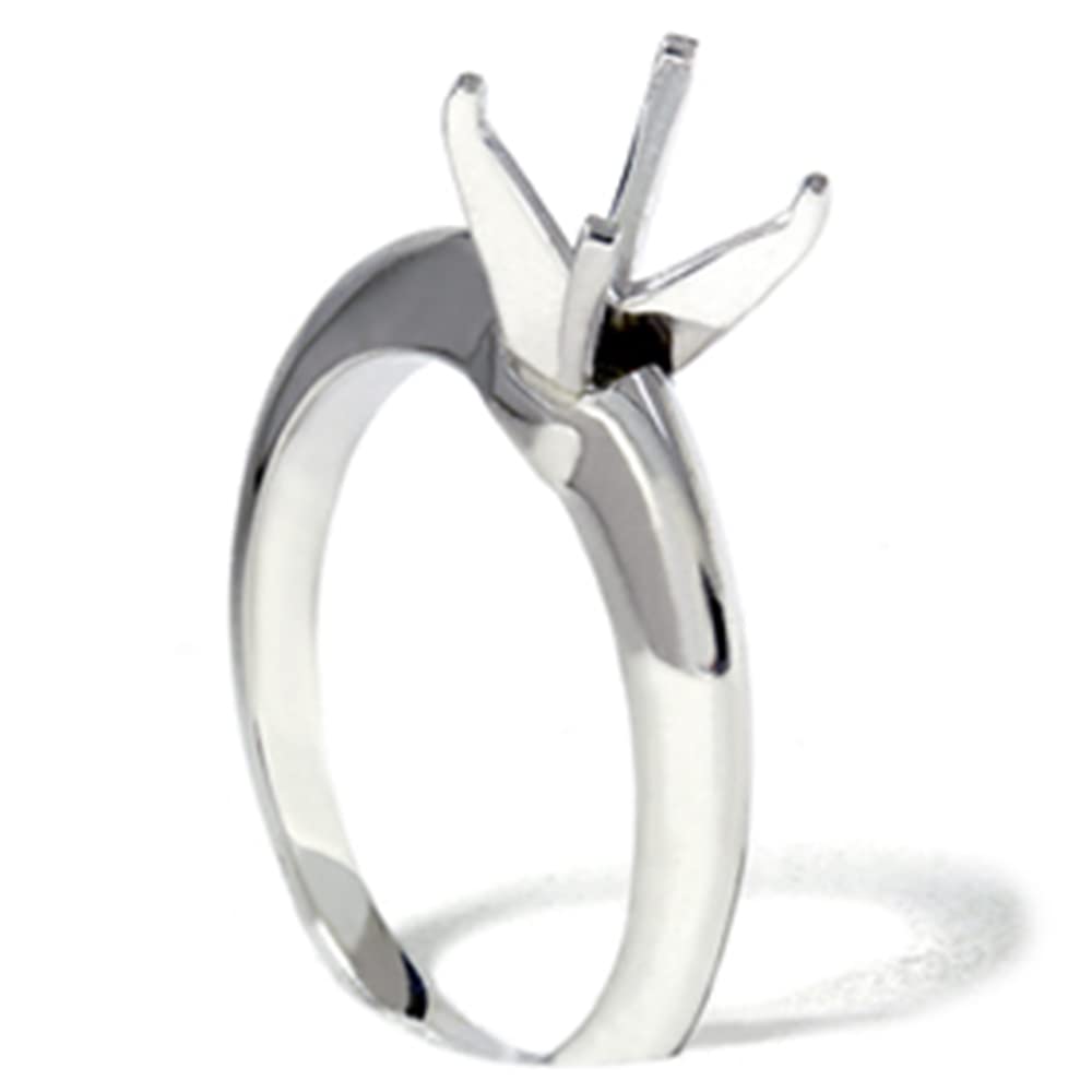 14K Gold Solitaire Engagement Ring Setting with Knife Edge Band - Perfect for Proposals, Weddings & Anniversary Gifts