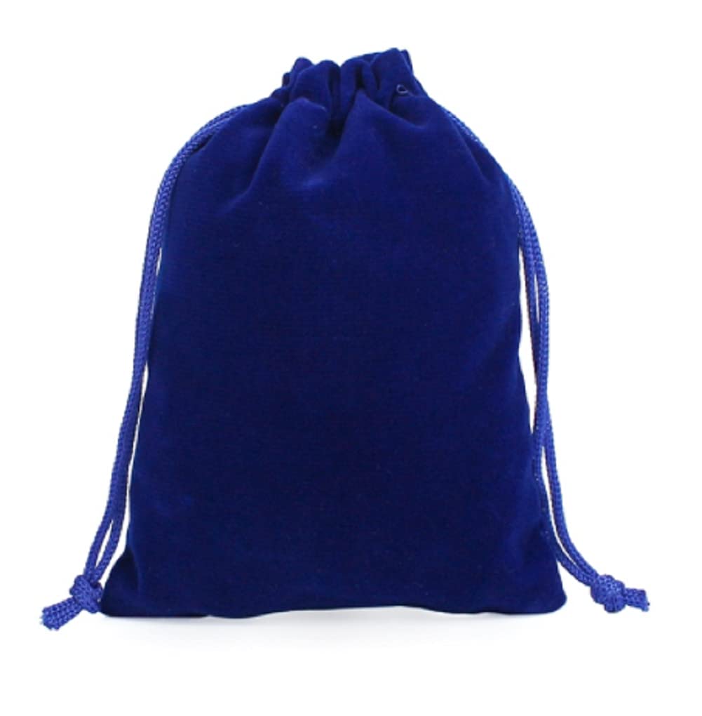 KUPOO 25 Pack 5x7 Inch Velvet Drawstring Bags with Black Drawstrings - Premium Jewelry Pouches, Party Favor Bags, Candy Bags for Weddings, Birthdays & Gift Packaging (Royal Blue)
