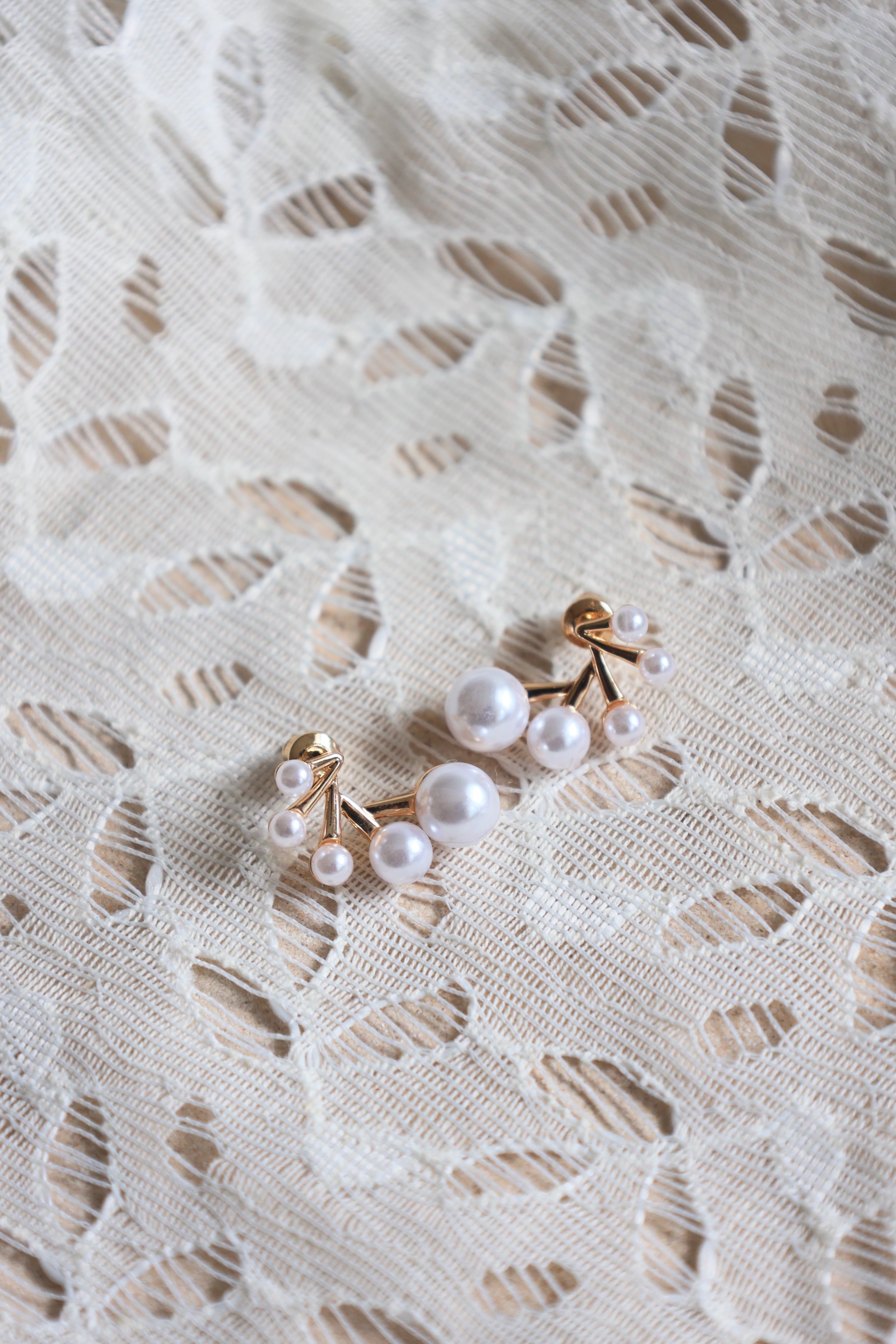 Elegant Pearl Branch Earrings for Women - Dainty Floral Pearl Stud Earrings - Perfect for Weddings, Parties & Everyday Wear