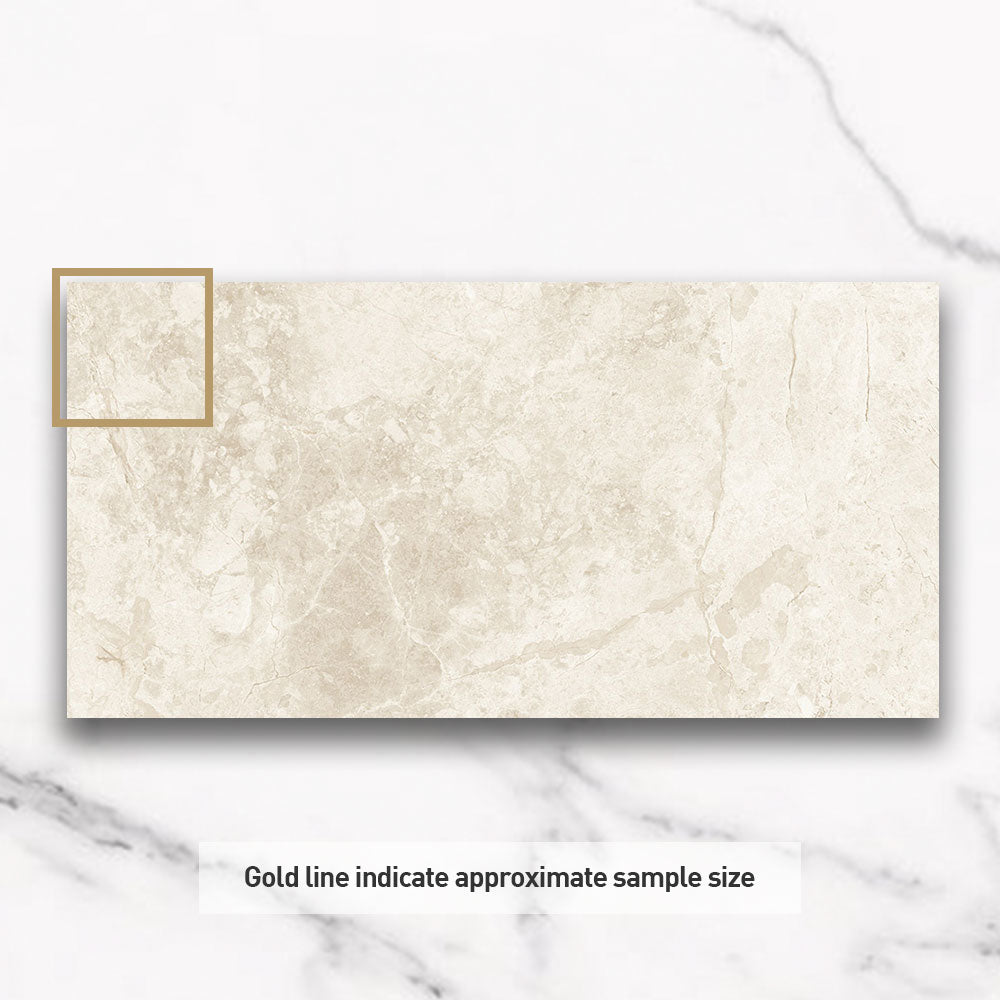 Turin Beige 300x600mm Matte Porcelain Floor Tile - Perfect for Bathroom, Kitchen & Living Room Wall & Floor Covering