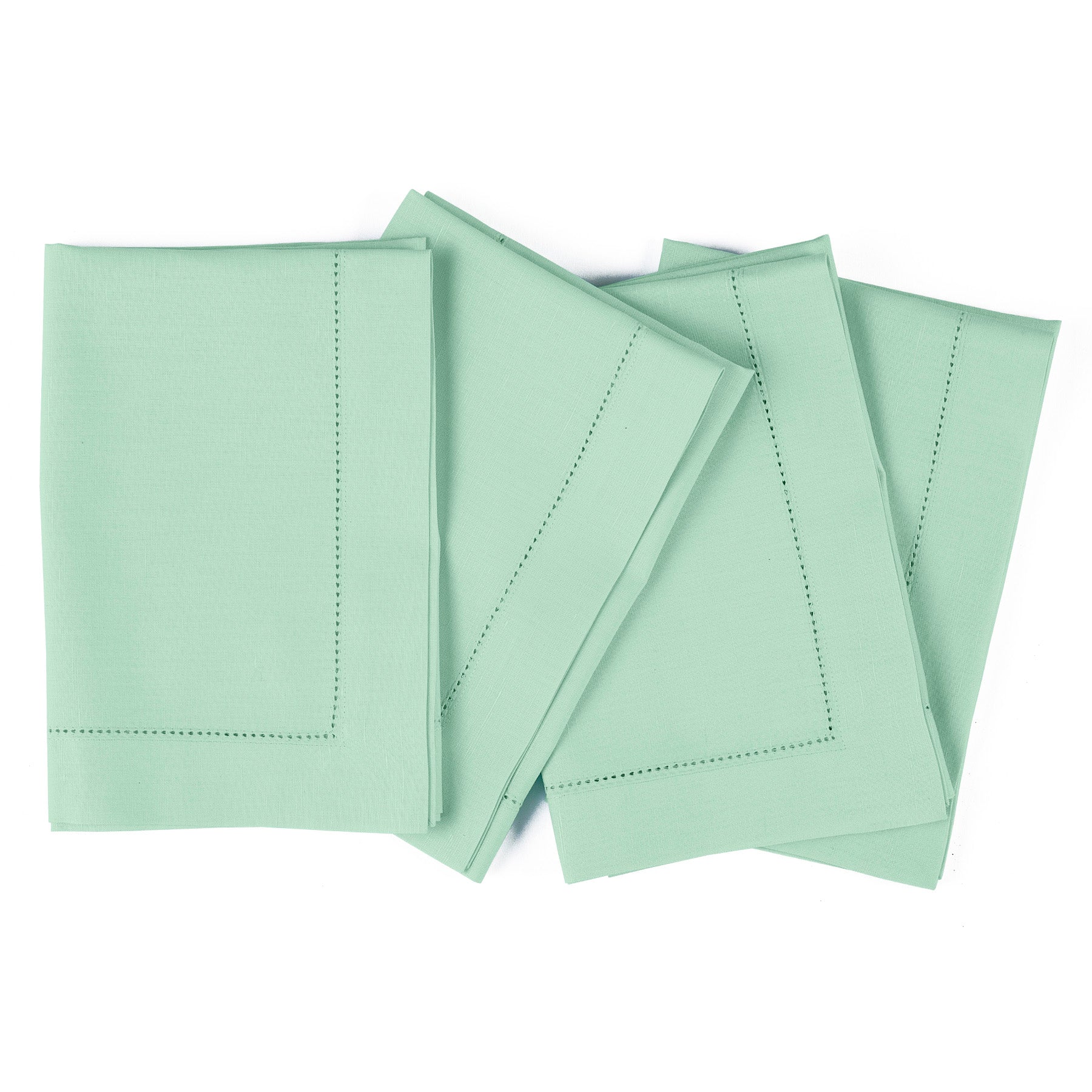 Premium Cotton Linen Hemstitch Napkins Set - 100% Natural Fabric Dinner Napkins for Formal Dining, Wedding, and Special Occasions - Elegant Table Decor for Restaurants and Home Entertaining