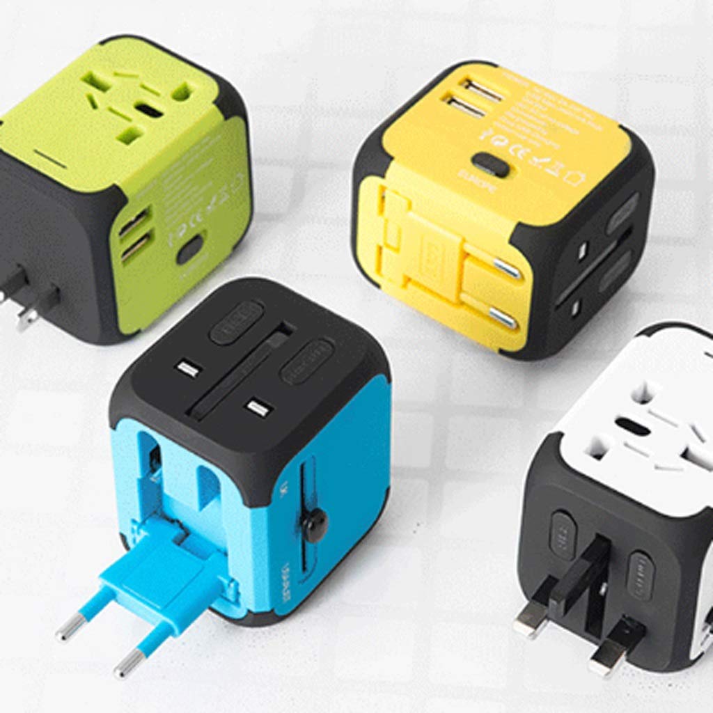 Universal Travel Power Adapter - Worldwide All-in-One Charger with USB Ports | International Plug Converter for USA, Europe, Asia | Perfect for Business Trips, Vacations & Global Travelers