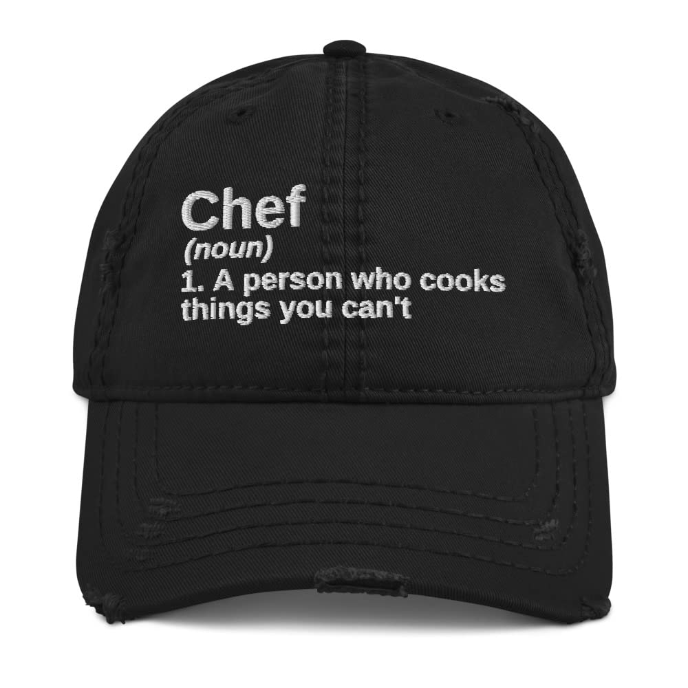 Funny BBQ Chef Hat - Best Grilling Gifts for Men & Dad - Vintage Distressed Kitchen Hat for Cooking Enthusiasts - Perfect for Outdoor Barbecues, Father's Day & Camping Trips