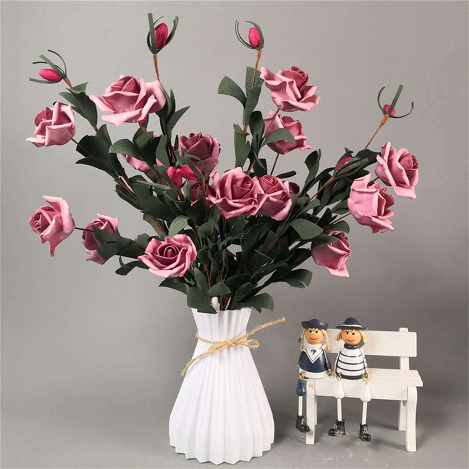 Modern Plastic Flower Vase - Unbreakable Rattan-Like Design for Wedding & Home Decor