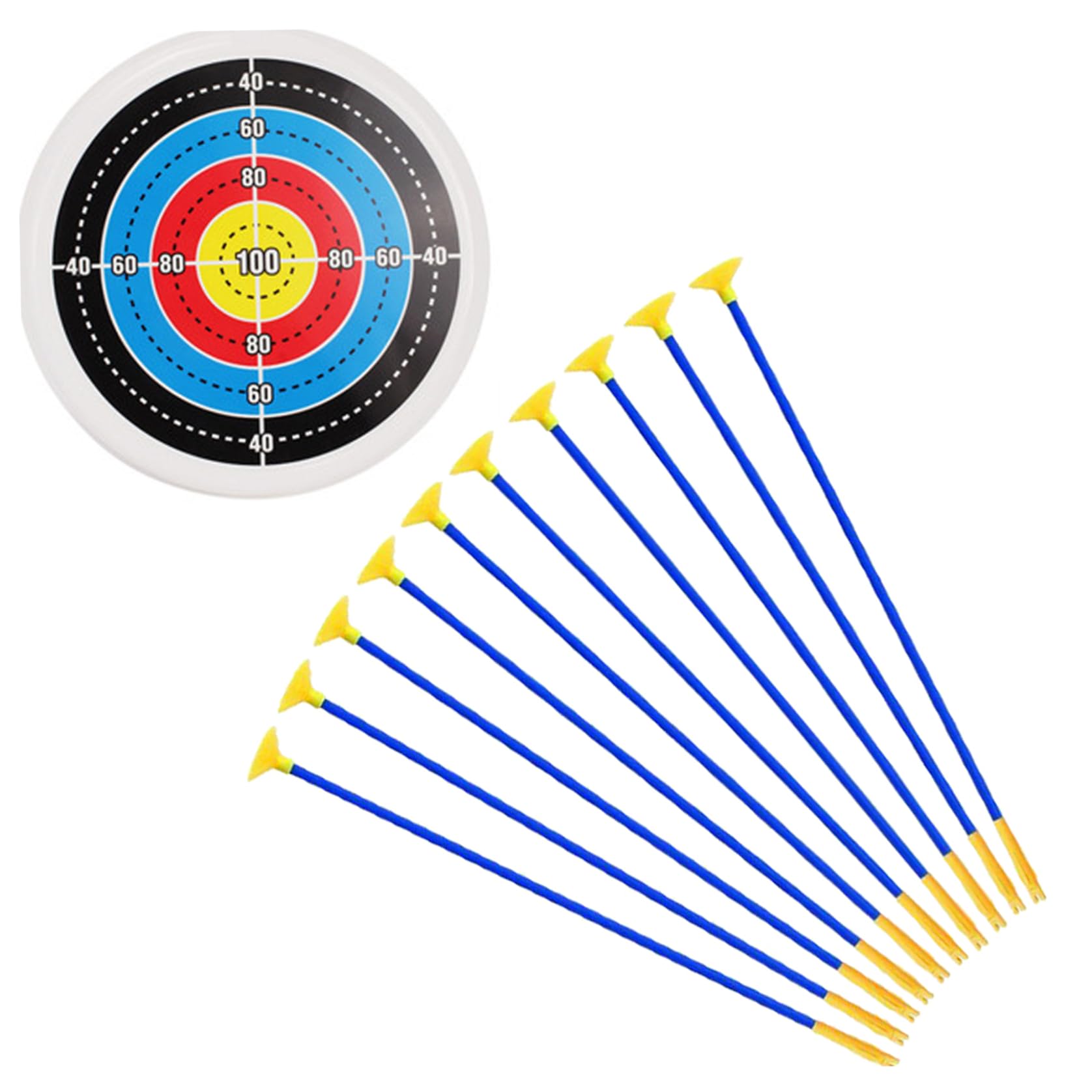 10Pcs Suction Cup Arrows - 16.5 Inch Safe Plastic Archery Set for Kids & Adults | Bow and Arrow Practice Toy with Strong Suction Tips | Perfect for Backyard Games, Birthday Parties & Outdoor Activities