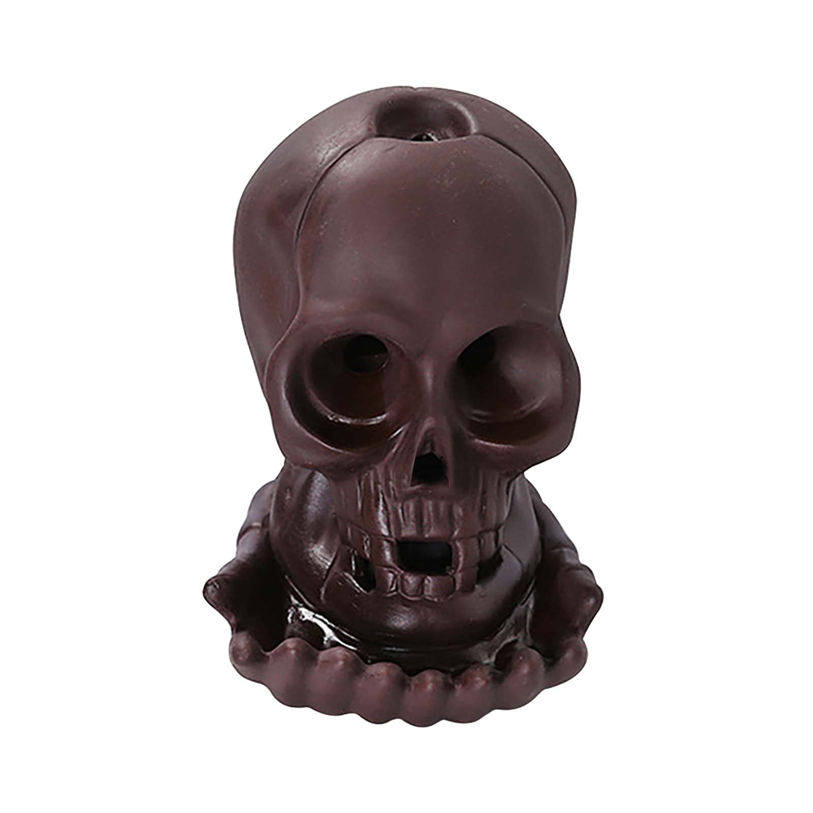 Solar LED Incense Burner Lamp - Halloween Decor, Home Ornament, Reflux Statue for Meditation, Yoga, Aromatherapy & Relaxation