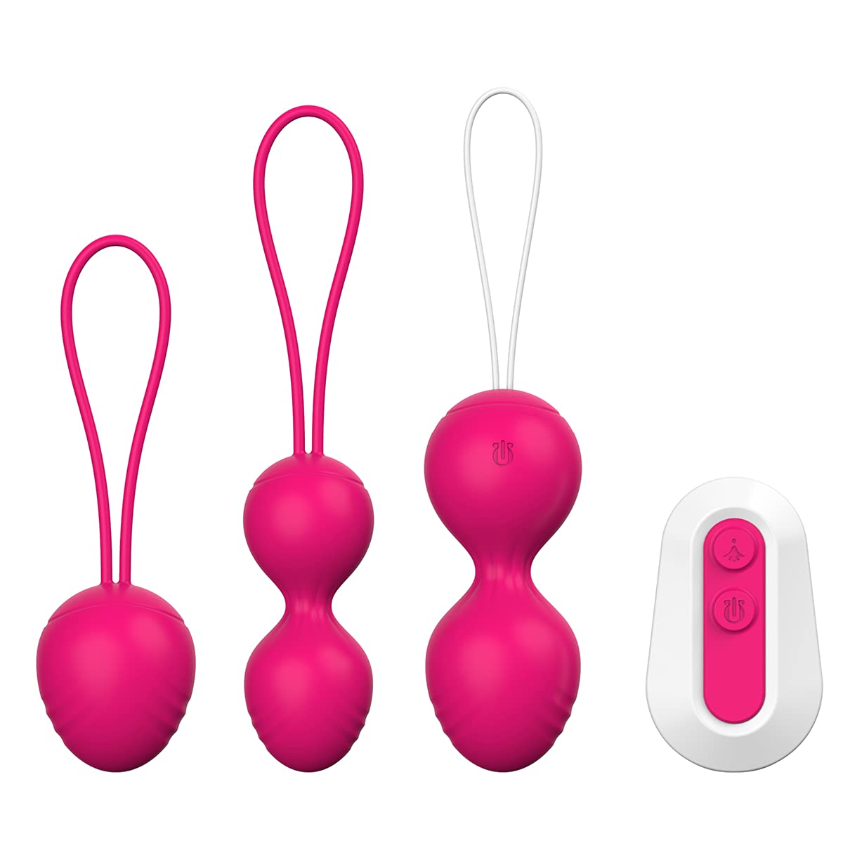 Premium Kegel Exercise Balls for Women - Elastic Silicone Pelvic Floor Trainer with Ben Wa Balls Design, Vaginal Weight for Bladder Control & Muscle Tightening - Beginner to Advanced Level (Rose Red) - Postpartum Recovery & Sexual Wellness Enhancement