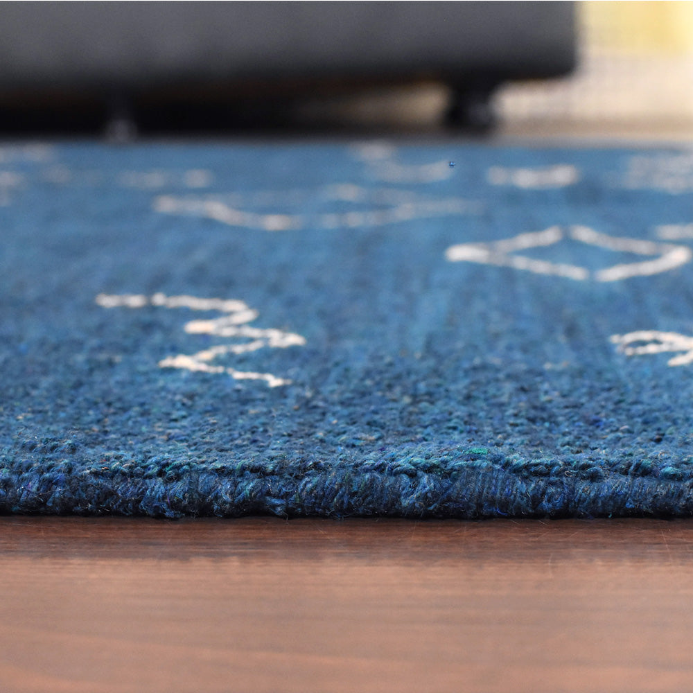 Hand Knotted Reflection Rug - Premium Bohemian Style Area Rug for Living Room, Bedroom, or Dining Room Decor
