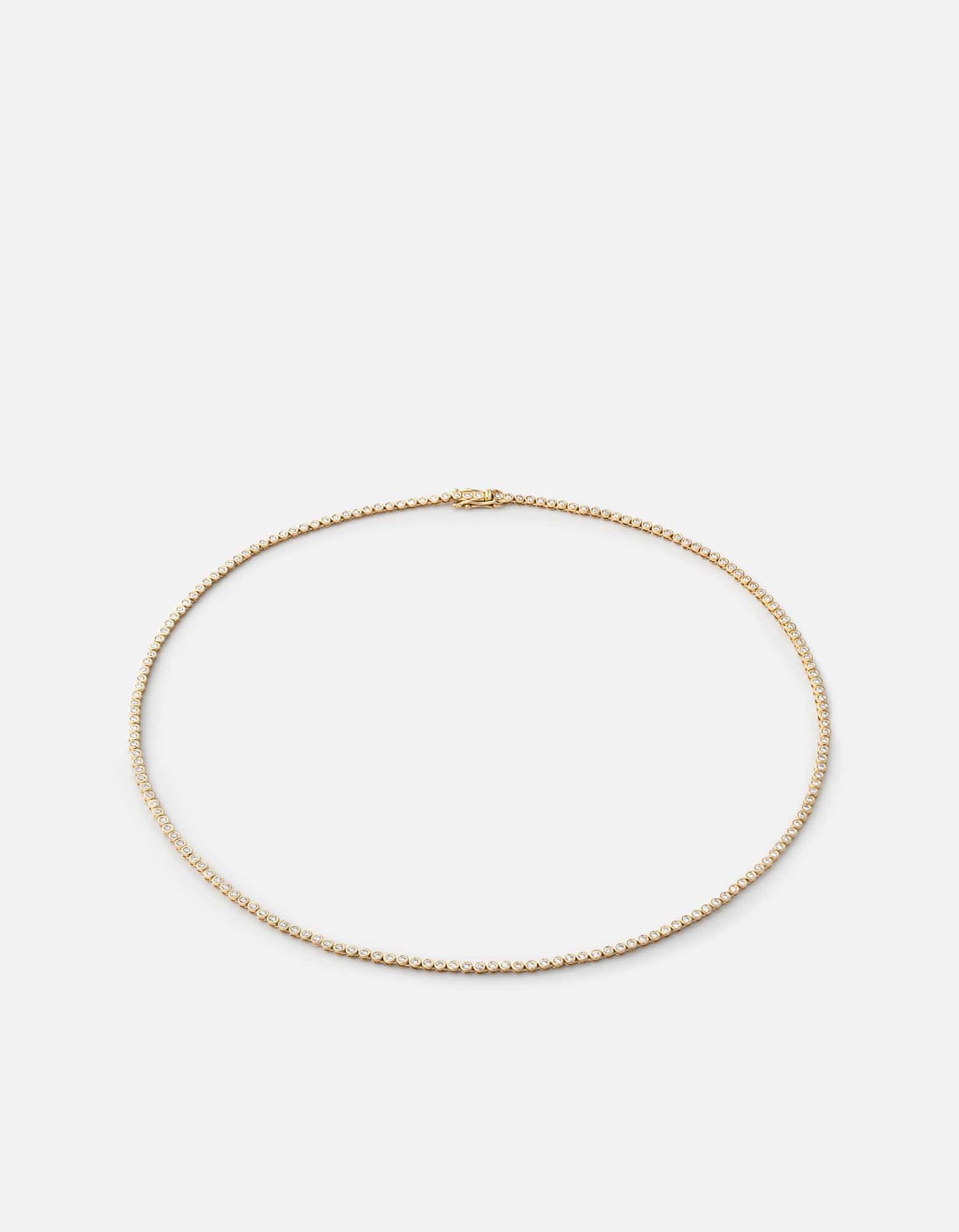 14K Gold Pavé Century Round Choker Necklace - Elegant Minimalist Jewelry for Women - Perfect for Weddings, Date Nights & Special Occasions