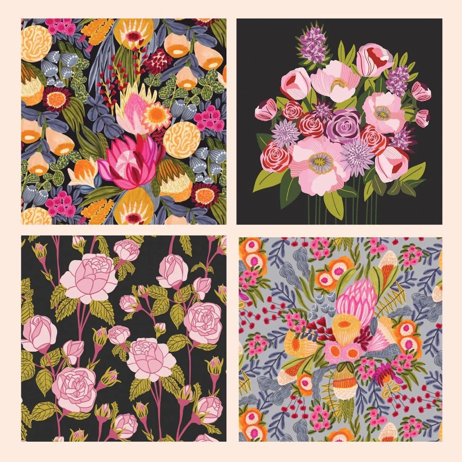 Floral Greeting Cards Set - Beautiful Handmade Cards for Birthdays, Thank You, and Special Occasions - Perfect for Gifting and Home Decor