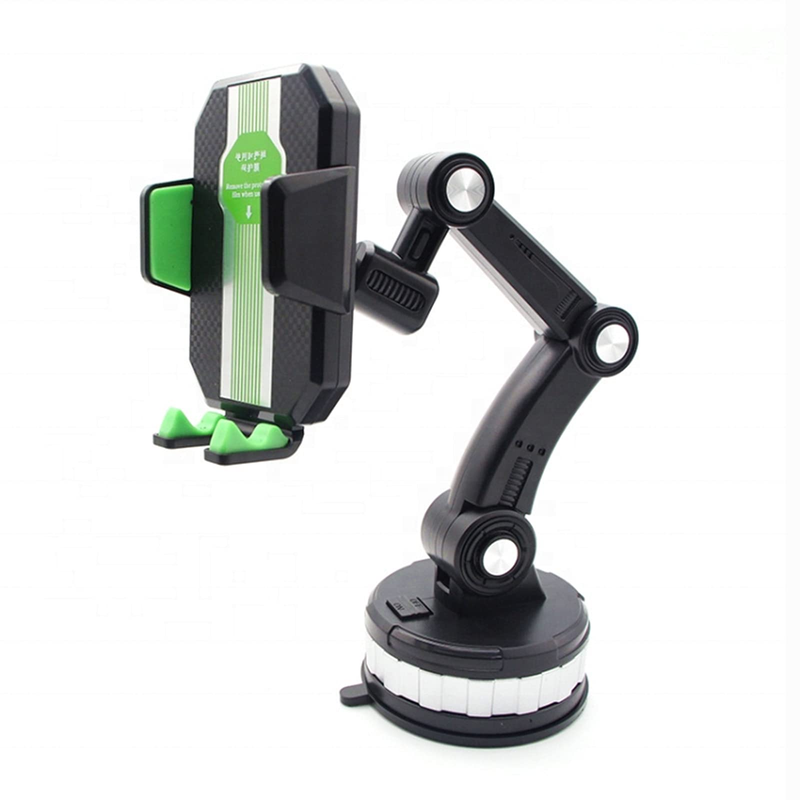 Universal Car Phone Mount with Strong Suction Cup - One-Button Pop-Up Dashboard/Windshield/Window Holder for iPhone, Samsung & Smartphones (Green) - Perfect for Hands-Free Driving, GPS Navigation & Road Trips
