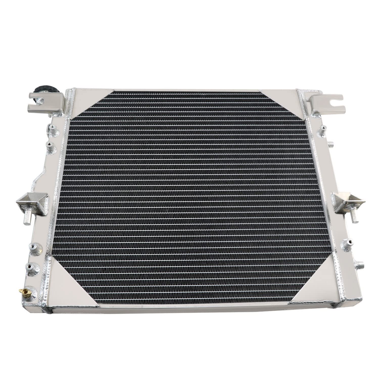 High Performance 3-Row Aluminum Radiator for 2007-2018 Jeep Wrangler JK 3.6L/3.8L V6 Engine - Includes 16