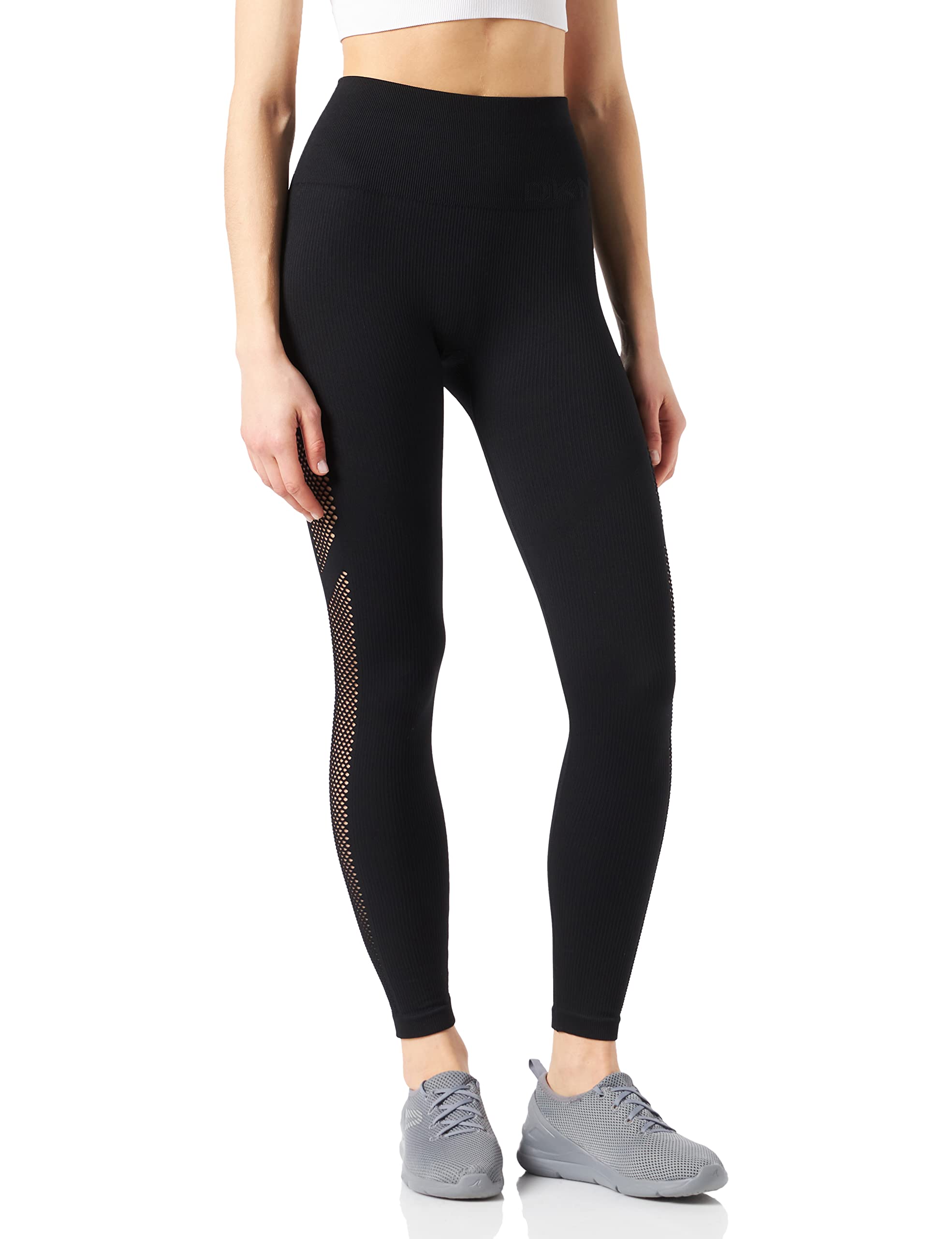 DKNY Women's High Waisted Tummy Control Yoga Pants - Workout Leggings for Gym, Running & Everyday Wear