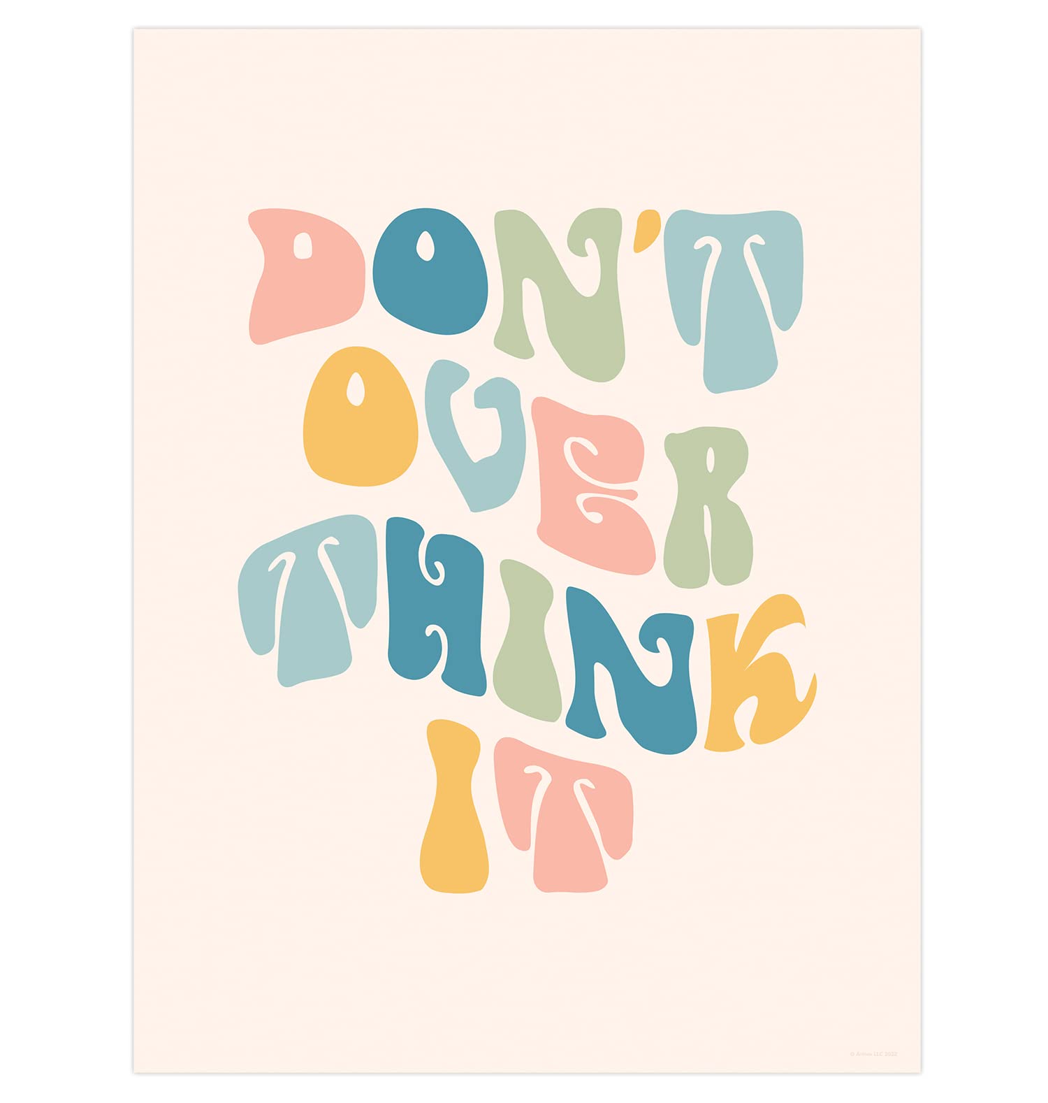 Danish Pastel Wall Art - Aesthetic Posters & Trendy Wall Decor for Bedroom, Positive Quote Teen Wall Decor, Girls Room Decor (12x16 inches) - Perfect for Boho Bedroom, Dorm Room & Nursery Decor
