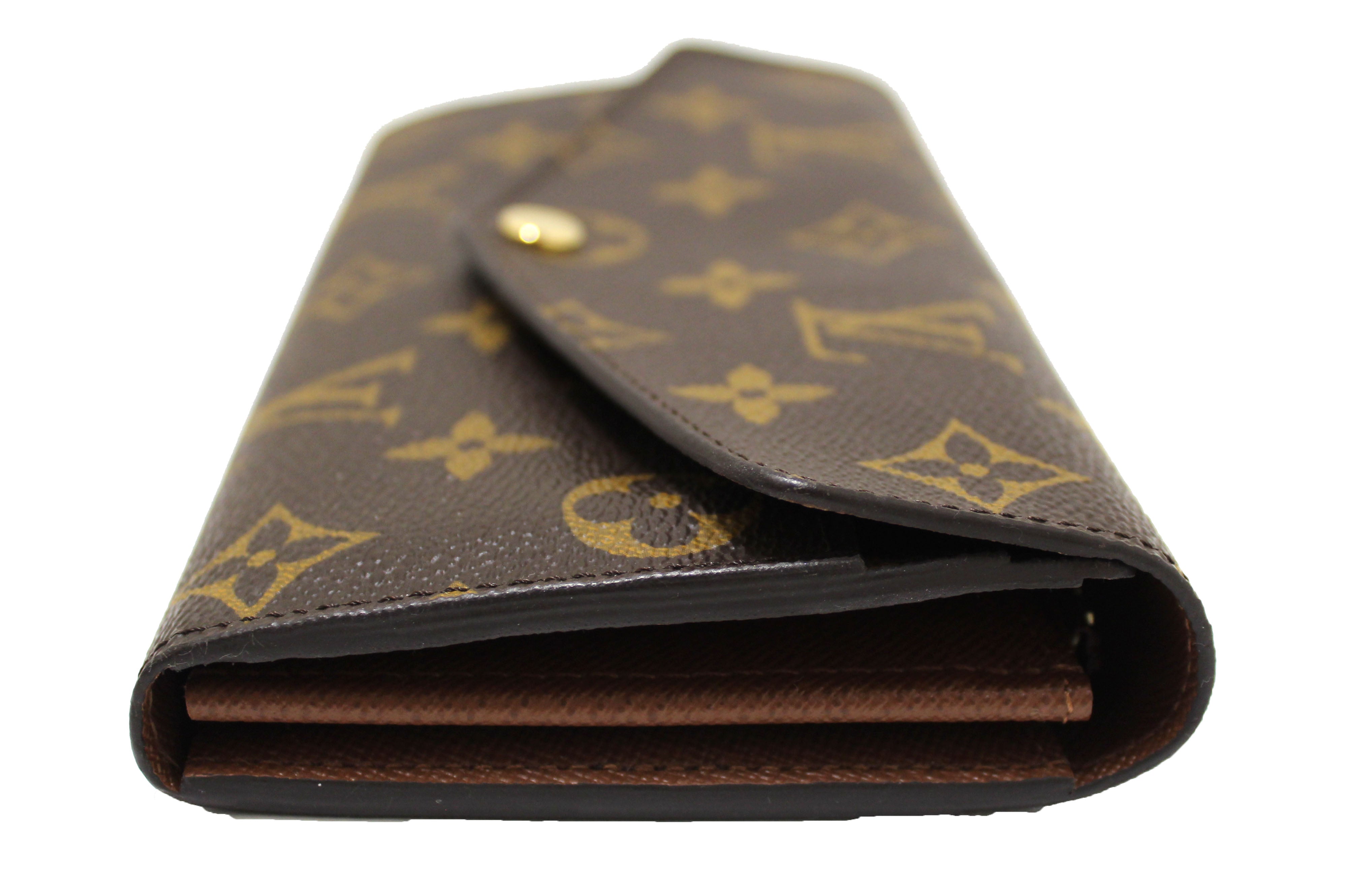 Authentic Louis Vuitton Monogram Sarah Wallet - Luxury Women's Bifold Wallet with Credit Card Slots & ID Window, Perfect for Everyday Use, Travel & Business (Brown)