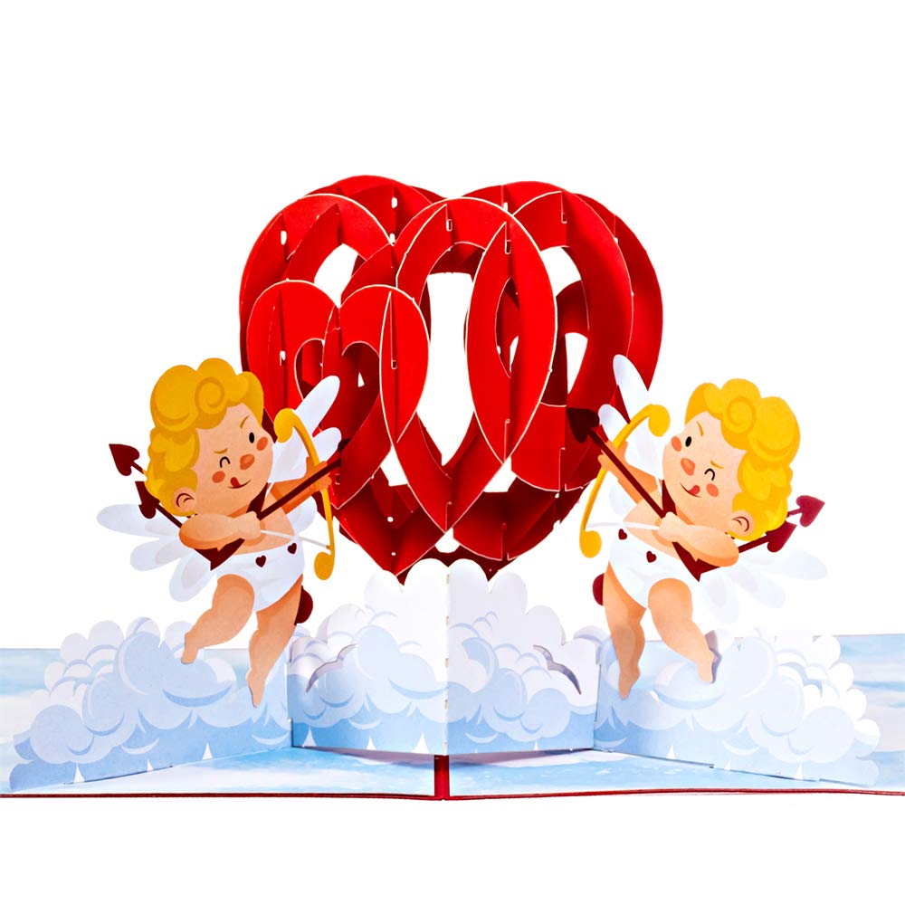 Valentines Day Pop Up Greeting Cards - Romantic 'Cupid's Heart' 3D Card for Wife, Husband & Loved Ones | Perfect for Anniversaries, Weddings & Special Occasions | Express Your Love with Unique Pop-Up Design