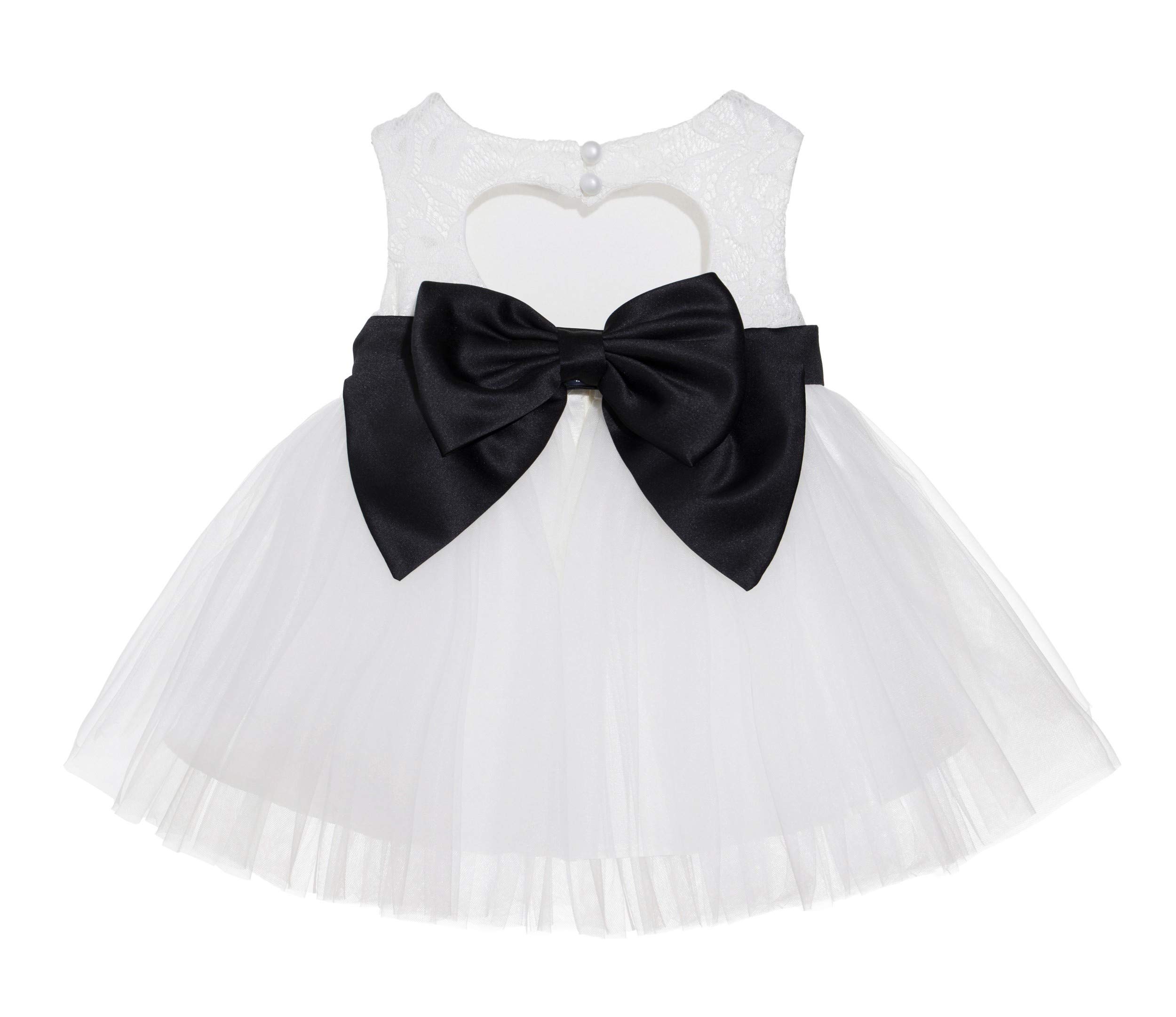Sweetheart Neck Cotton Tutu Flower Girl Dress | Ball Gown Princess Formal Party Dress for Weddings & Special Occasions