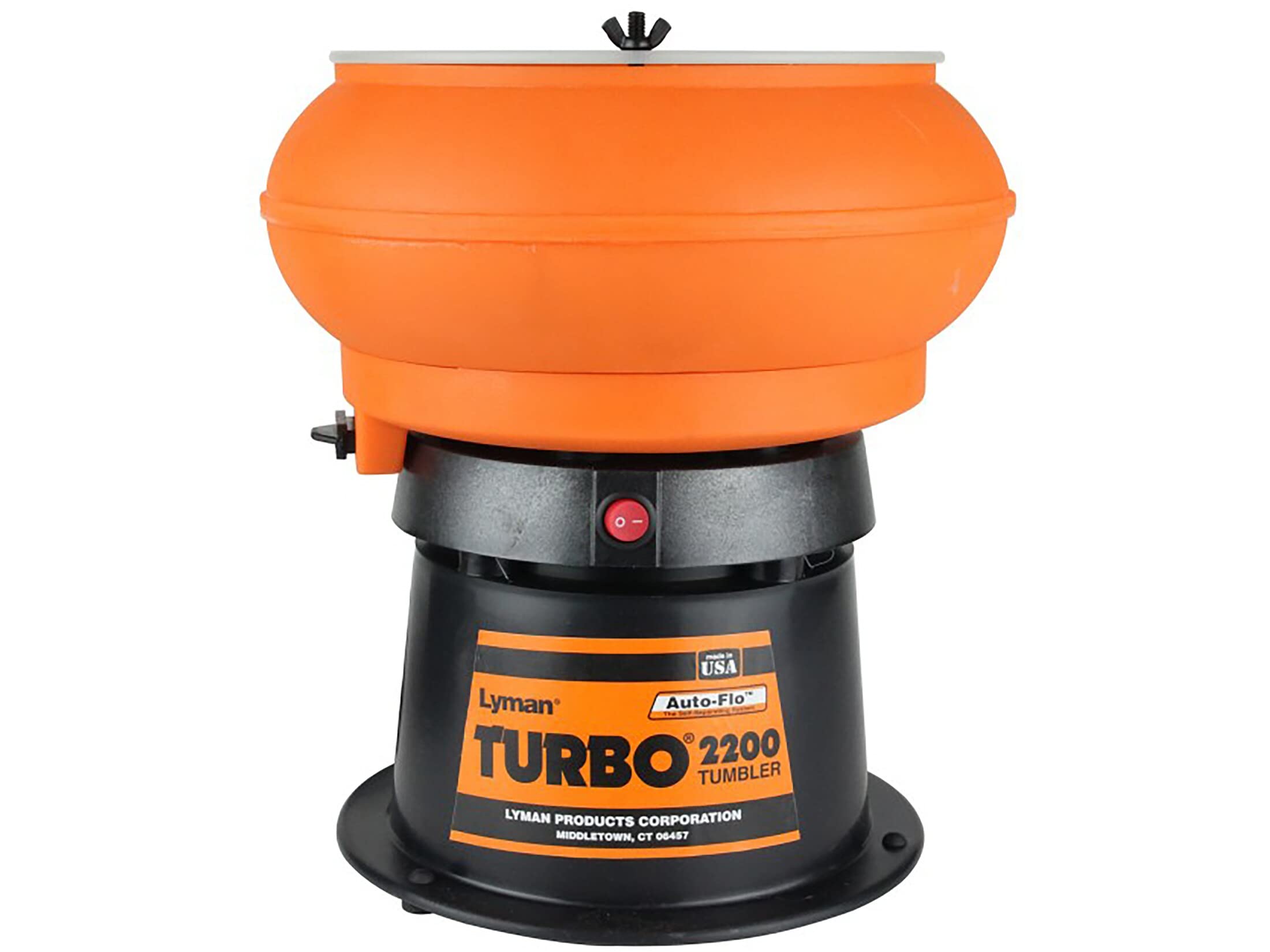 Lyman Turbo Tumbler 2200 Auto-Flo 115-Volt Brass Case Cleaner & Polisher - Perfect for Reloading, Jewelry Cleaning & Metal Parts Polishing