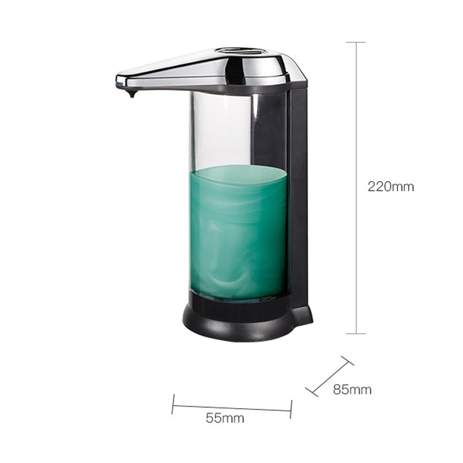 Automatic Touchless Soap Dispenser - 500ml Smart Sensor Hand Soap Dispenser for Bathroom, Kitchen & Hotel | Hygienic No-Touch Operation (Color: Black) - Perfect for Home, Office & Public Spaces