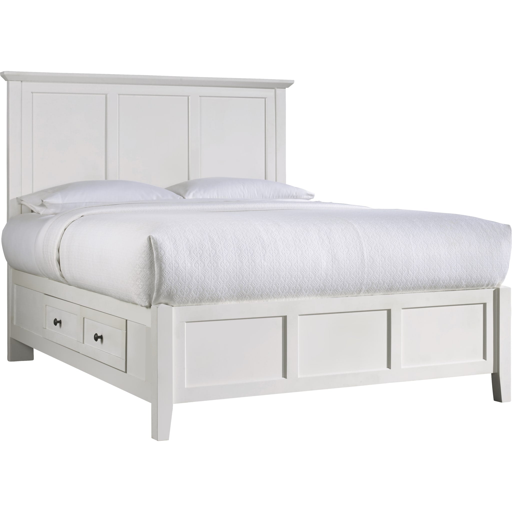 Paragon White Wooden Storage Bed with 4 Drawers - Perfect for Small Bedrooms & Guest Rooms