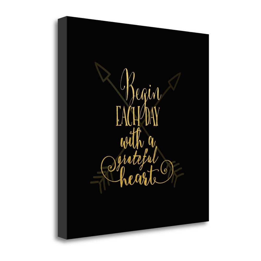 Begin Each Day by Tara Moss - Premium Fine Art Giclee Print on Gallery Wrap Canvas, Ready to Hang Wall Decor - Perfect for Living Room, Bedroom & Office Artwork