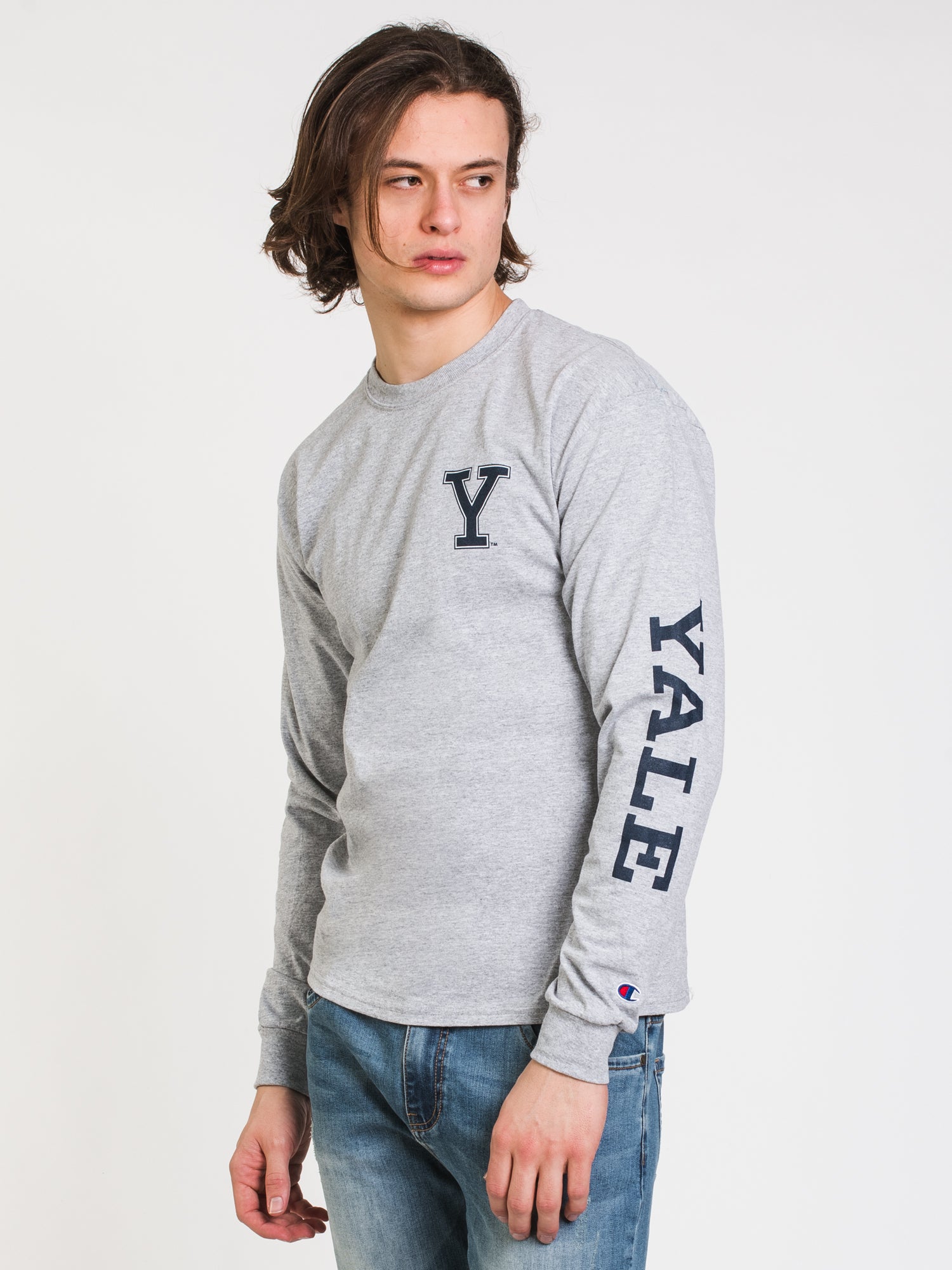 Champion Yale Long Sleeve University T-Shirt - Vintage College Style Cotton Tee for Men & Women - Perfect for Campus Wear, Game Day & Casual Outfits