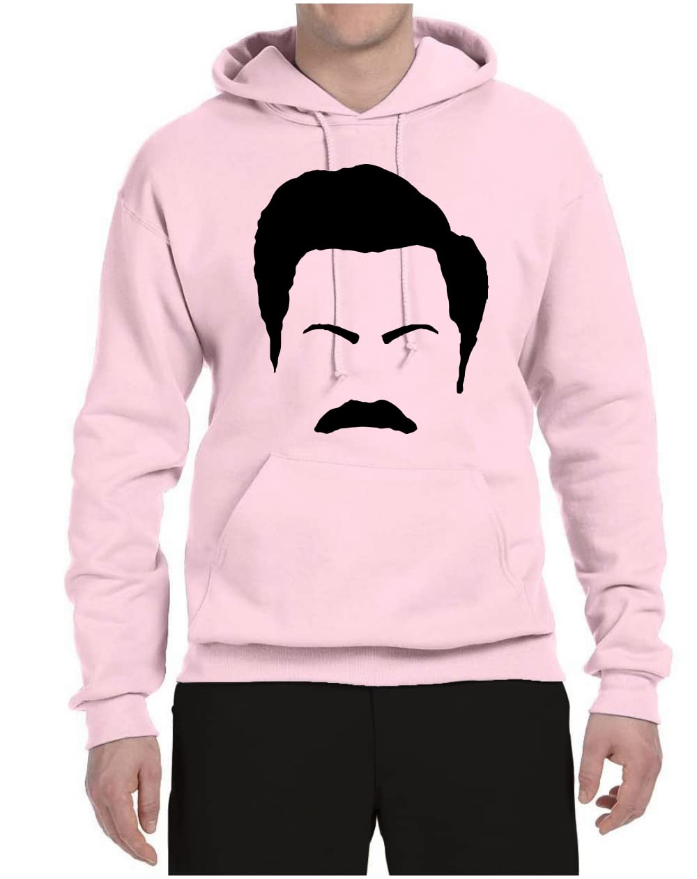 Ron Swanson Mustache Hoodie - Wild Bobby Parks and Rec Graphic Sweatshirt for Men & Women - Perfect for TV Show Fans, Cosplay, and Casual Wear