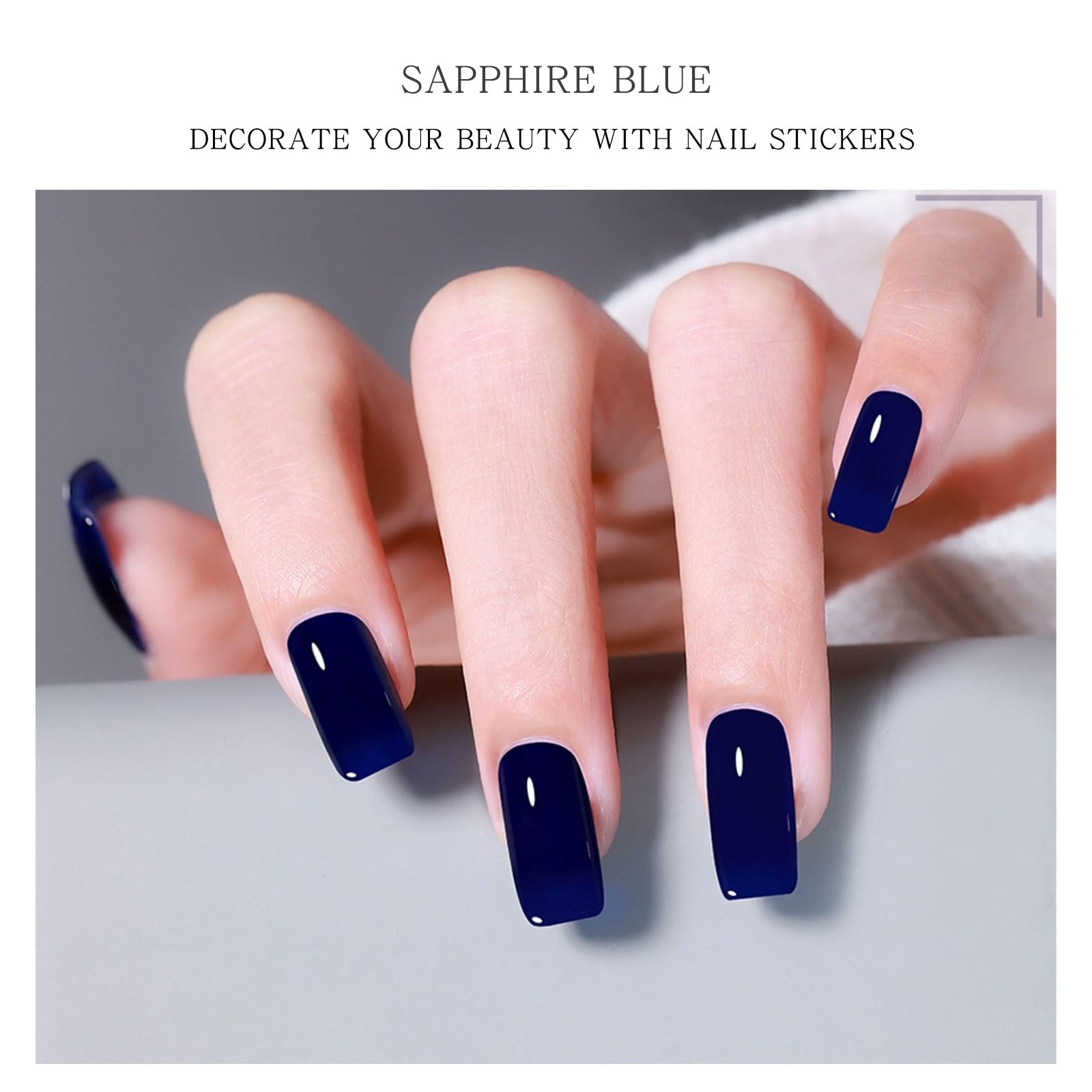 JMEOWIO Royal Blue Semi-Cured Gel Nail Strips - UV/LED Cured Nail Wraps for Salon-Quality Manicures | Perfect for Nail Art Designs, Home Use & Professional Nail Decoration