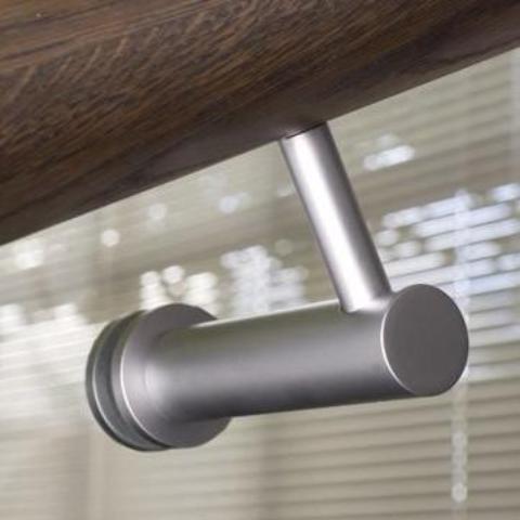 HB 522 Tempered Glass Mount for Handrail Brackets - Heavy Duty Stainless Steel Glass Clamp for Stair Railings, Balcony & Deck Safety - Perfect for Indoor/Outdoor Glass Railing Installation