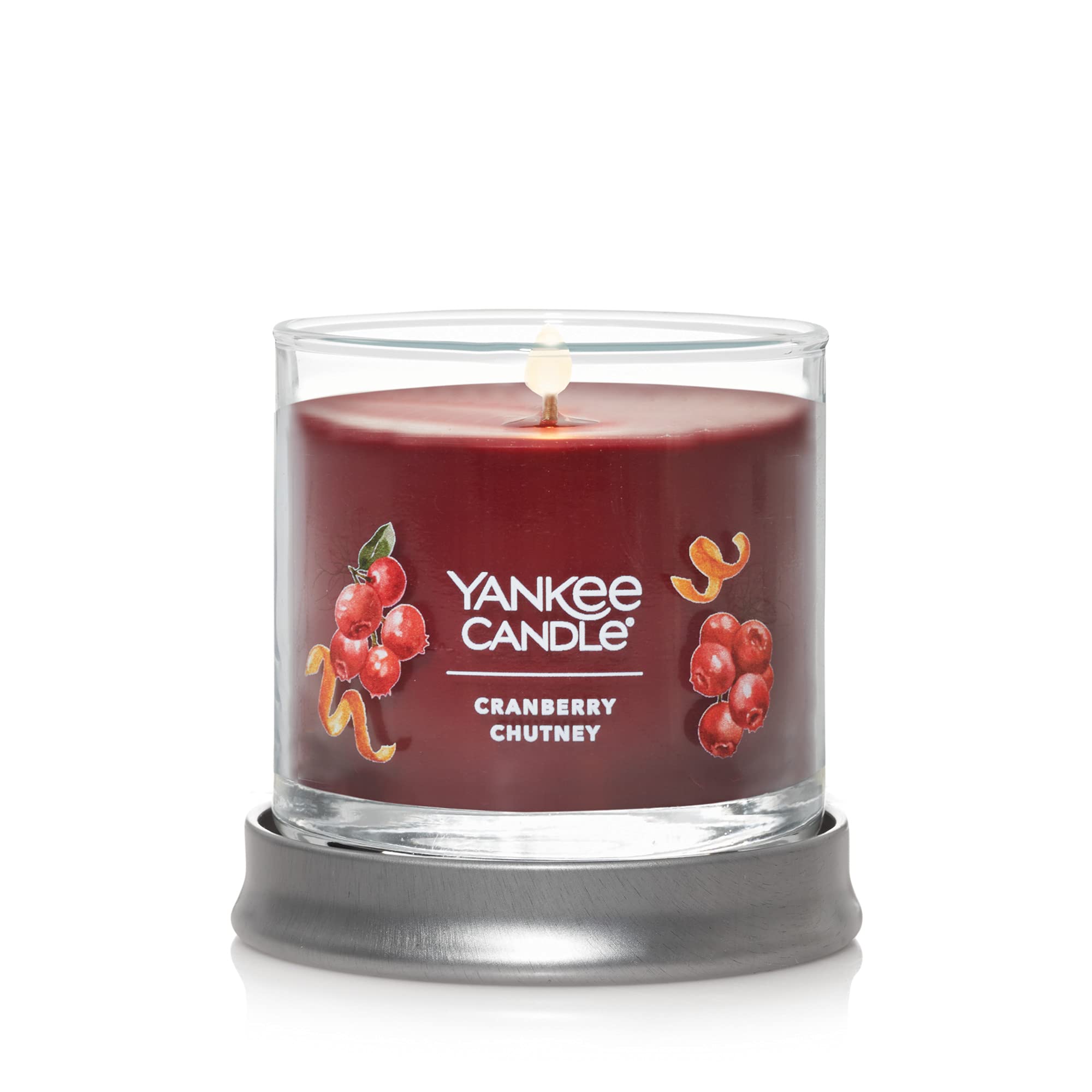Yankee Candle Cranberry Chutney Scented Candle - 4.3oz Small Tumbler, Single Wick, 20+ Hours Burn Time - Perfect for Home, Office & Gift Giving