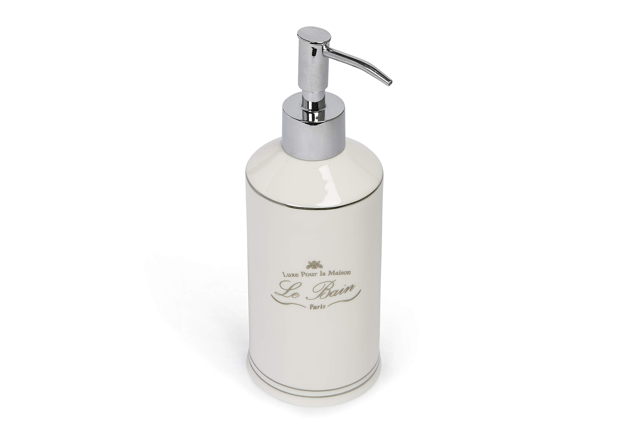 Kassatex ALB-LD-W Le Bain Automatic Soap Dispenser - Touchless Hand Soap Dispenser for Bathroom & Kitchen, White - Perfect for Home, Office, and Commercial Use