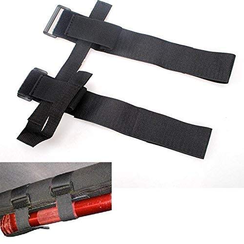 Premium Black Cloth Car Interior Bandage Roll Bar Flashlight Holder - Universal Accessory for Jeep Wrangler JK JL (2007-2018 Models) - Perfect for Off-Road Adventures & Emergency Preparedness