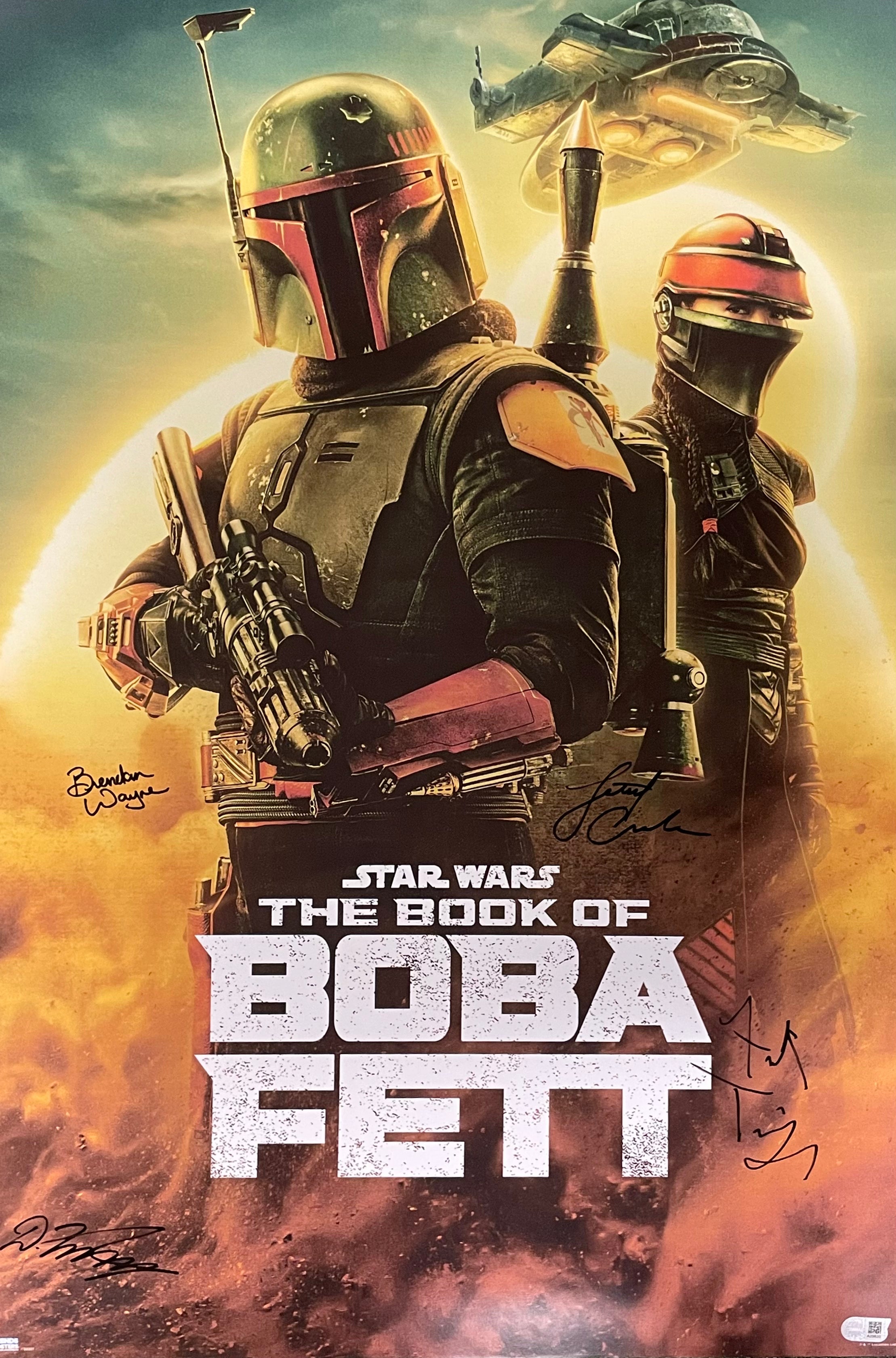 The Book of Boba Fett Multi-Signed Cast Poster - SWAU Authenticated Collectible | Star Wars Memorabilia for Fans & Home Decor