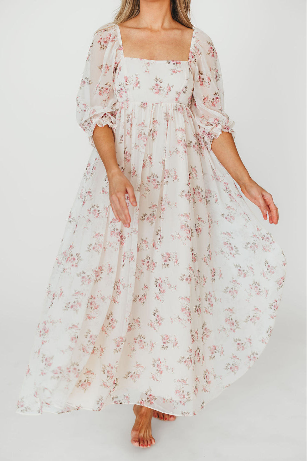 Elegant Pink Floral Maxi Dress for Women | Summer Beach Party & Wedding Guest Outfit | Lightweight & Comfortable