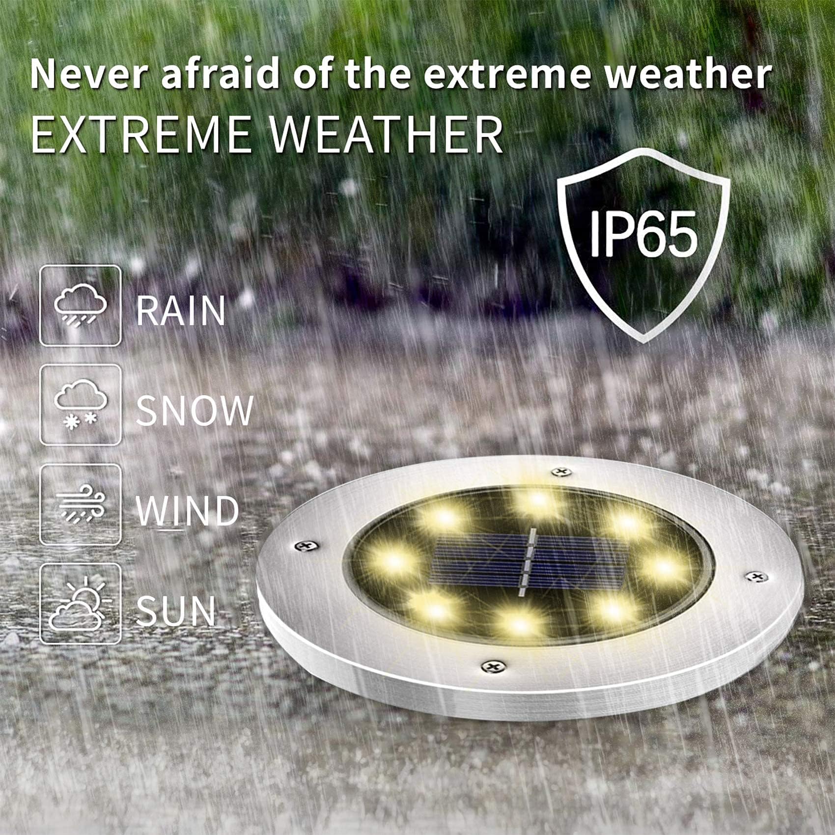 16 Pack Solar Lights Outdoor Waterproof - Solar Garden Lights for Pathway, Lawn, Yard, Deck & Driveway - Warm White Landscape Lighting for Patio & Walkway - Perfect for Backyard, Garden Decor & Nighttime Safety