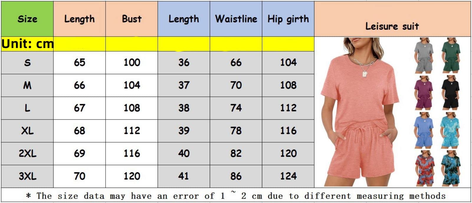 Evzosrz Women's 2-Piece Summer Outfit - Lounge Matching Set with Short Sleeve Top & Shorts | Comfy Vacation Clothes for Beach, Travel & Casual Wear